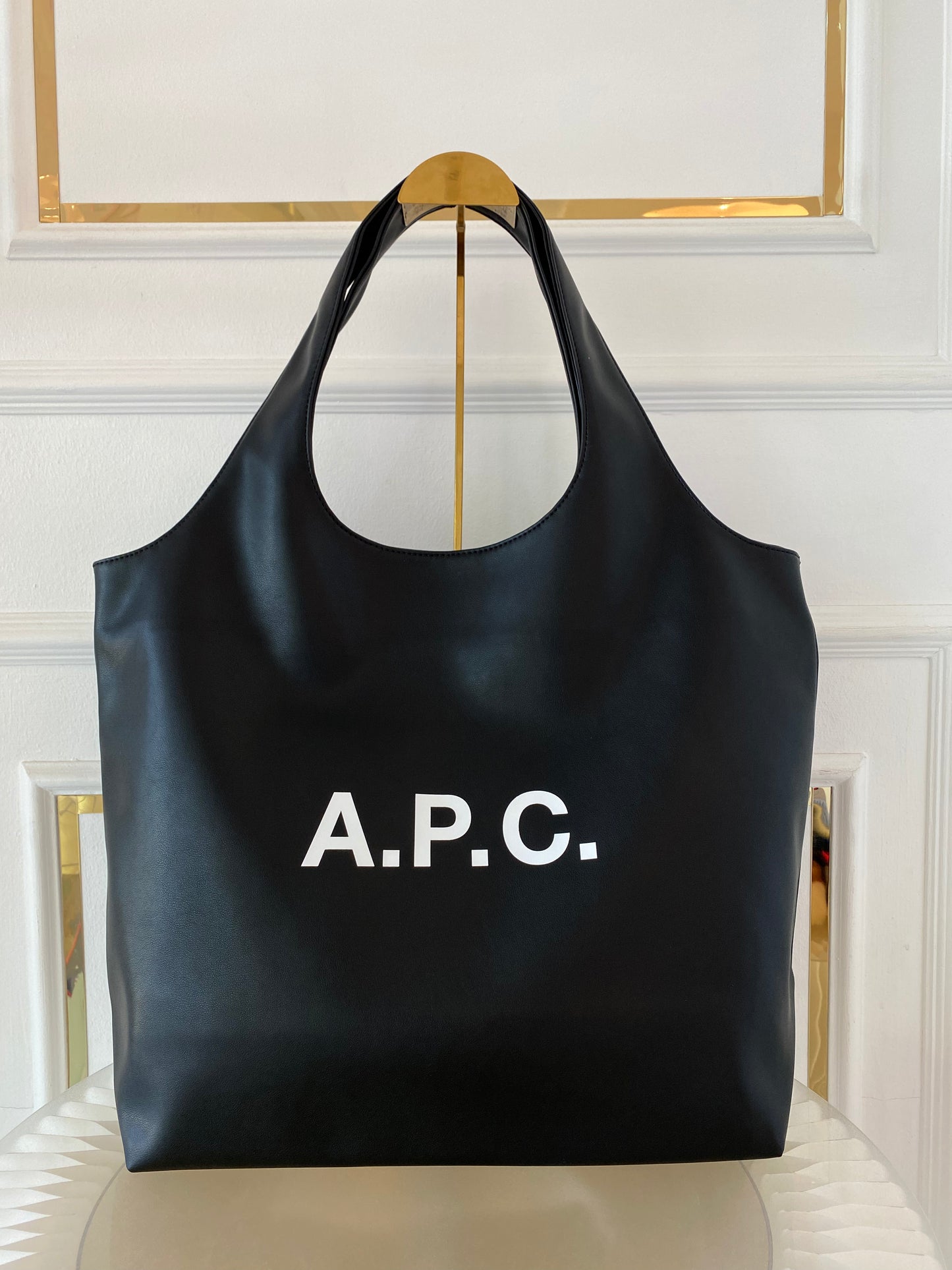 A.P.C Ninon Medium Black Tote Bag