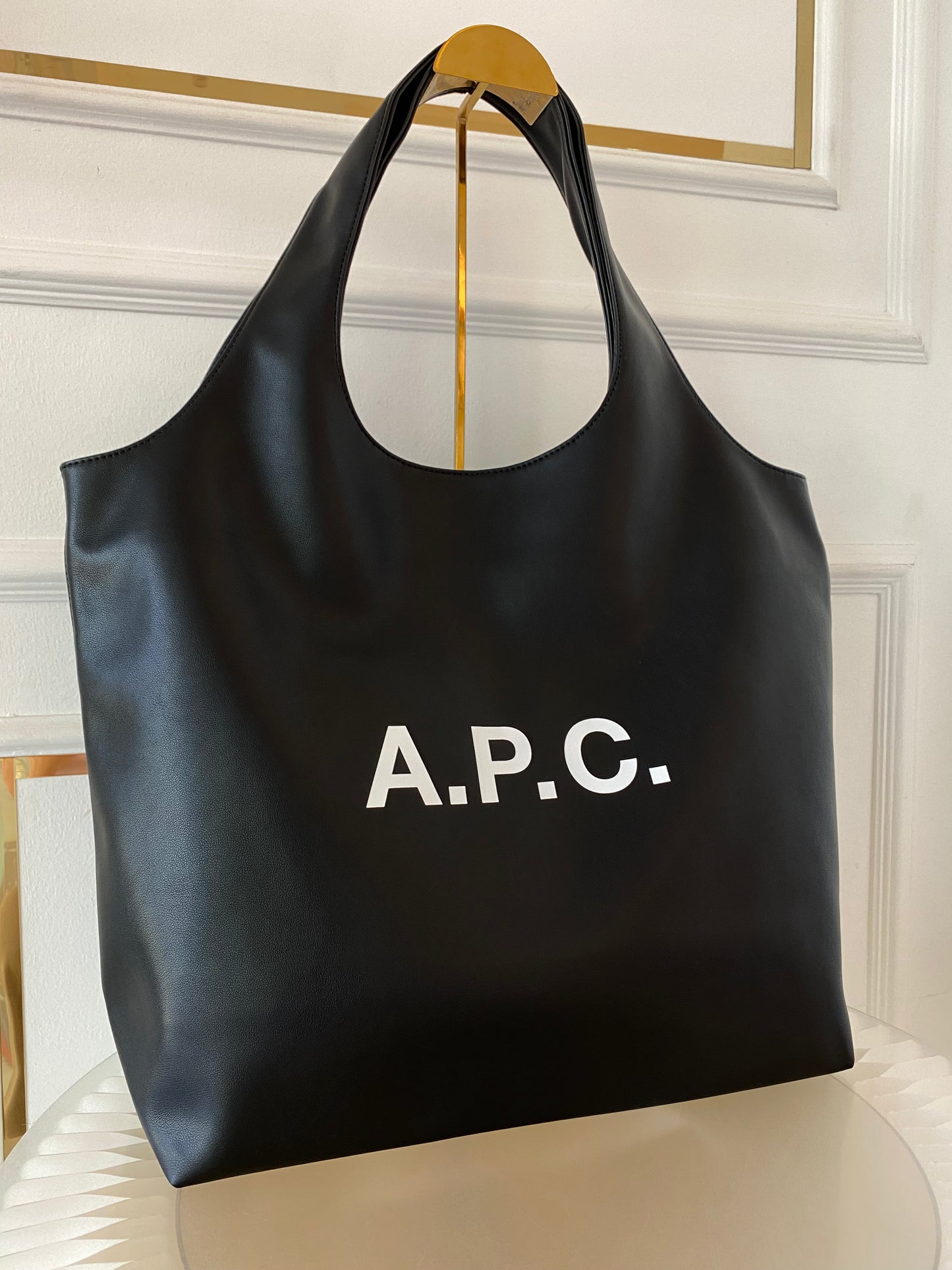 A.P.C Ninon Medium Black Tote Bag