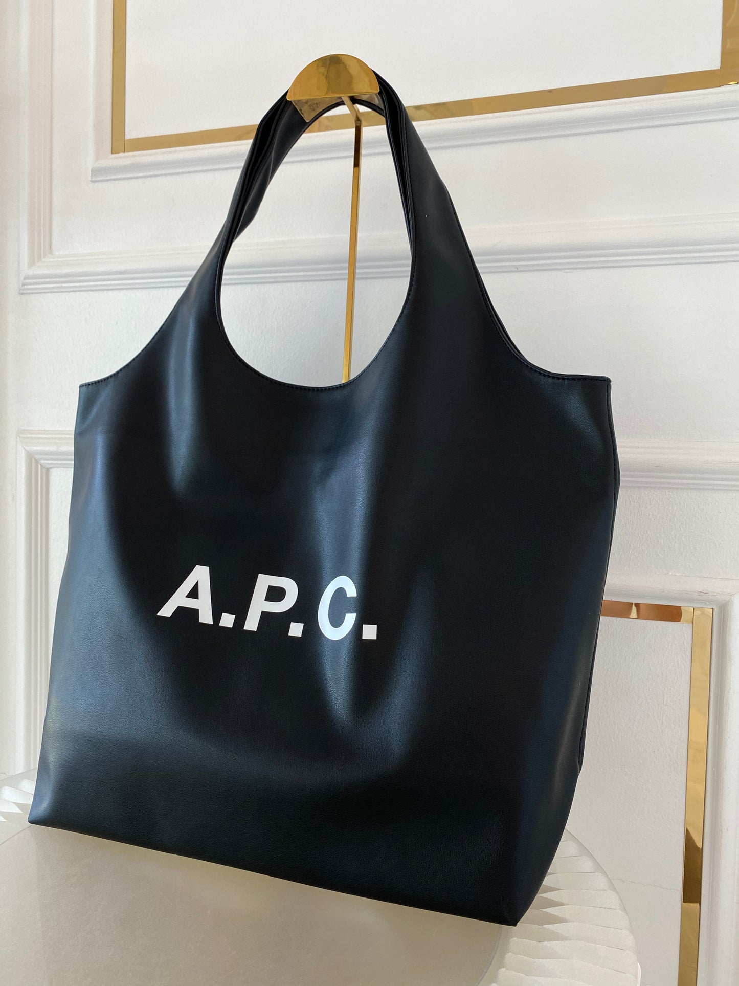 A.P.C Ninon Medium Black Tote Bag