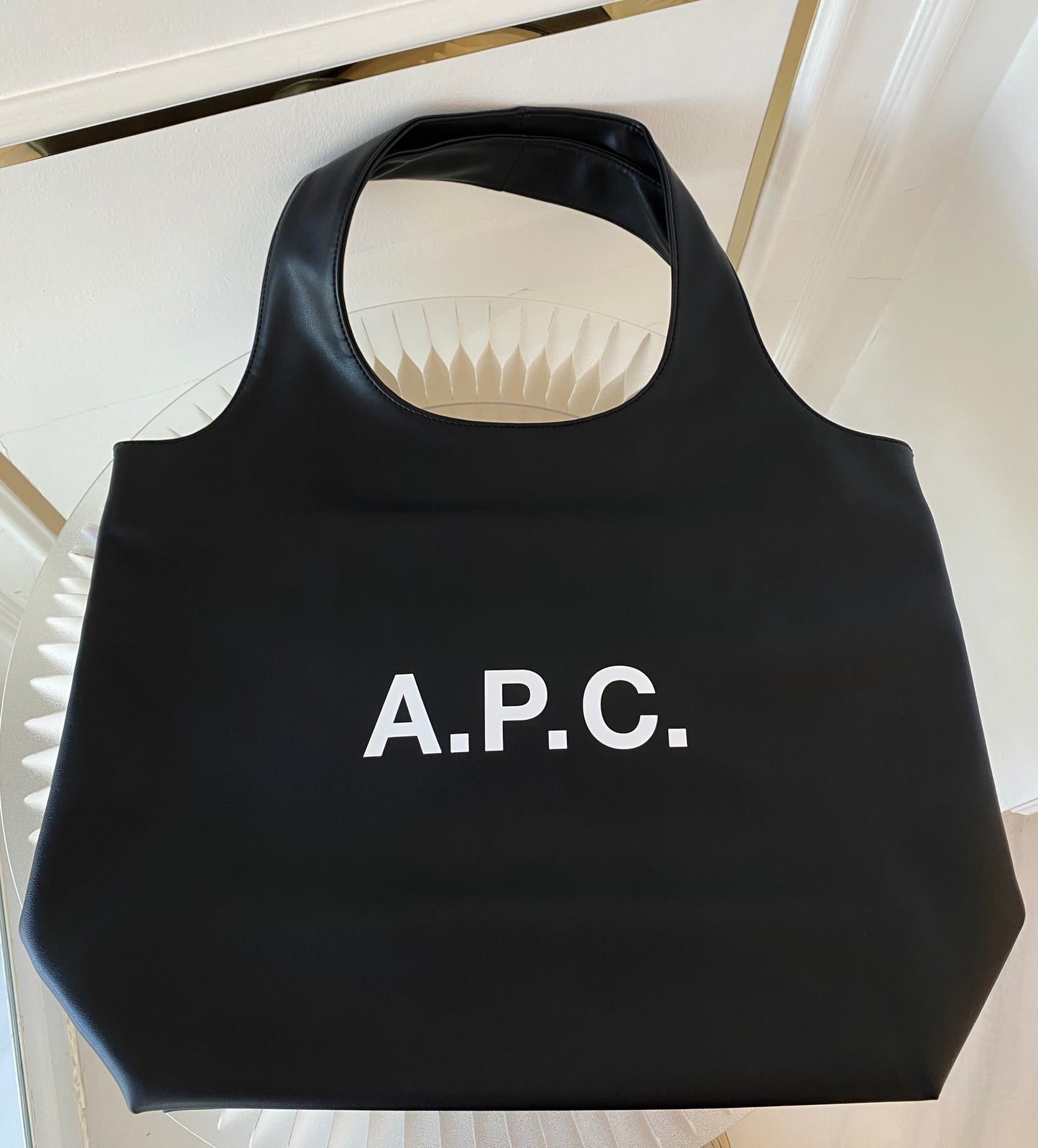 A.P.C Ninon Medium Black Tote Bag