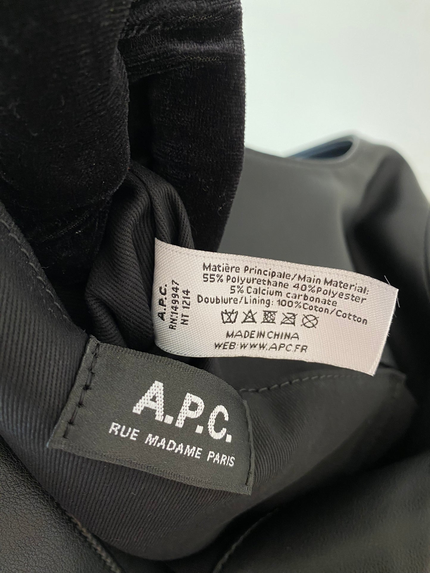 A.P.C Ninon Medium Black Tote Bag