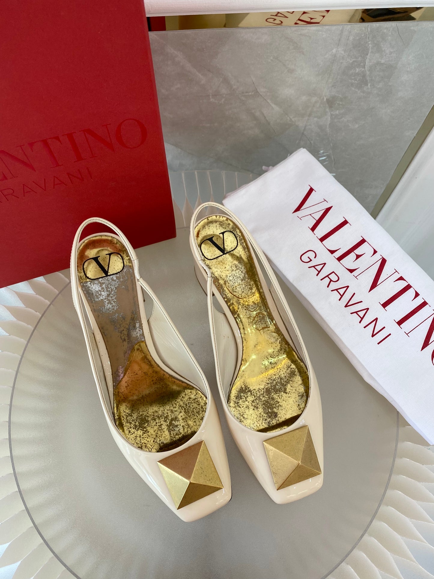 Valentino Garavani One Stud Slingback Pumps