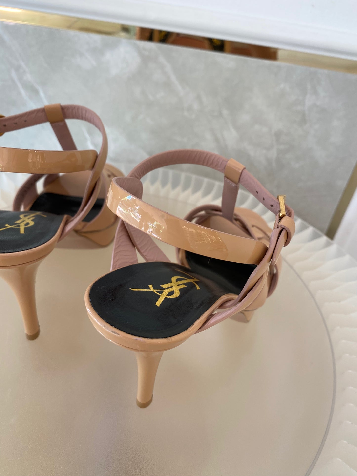 Yves Saint Laurent Tribute Patent Nude Heels