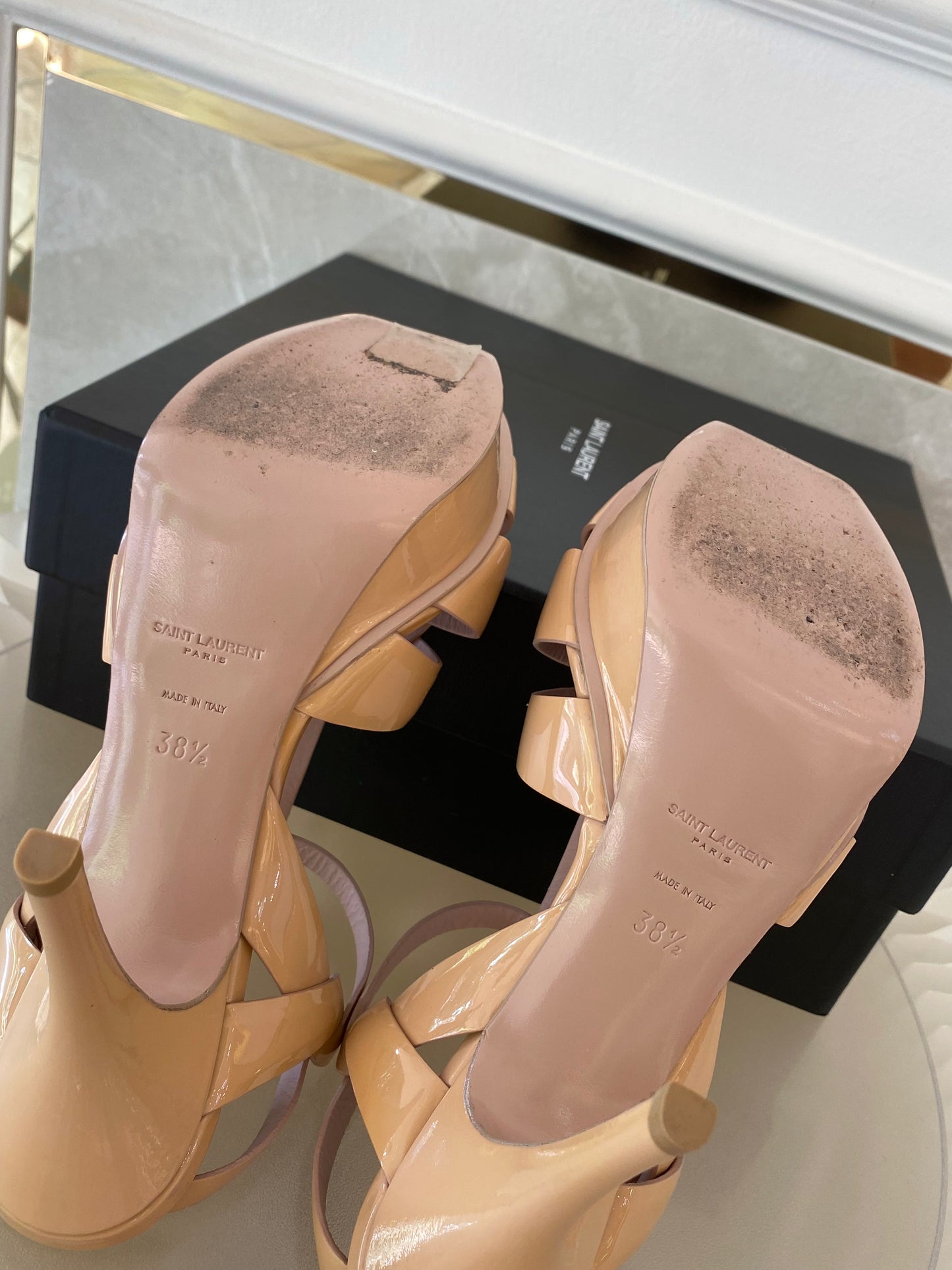Yves Saint Laurent Tribute Patent Nude Heels