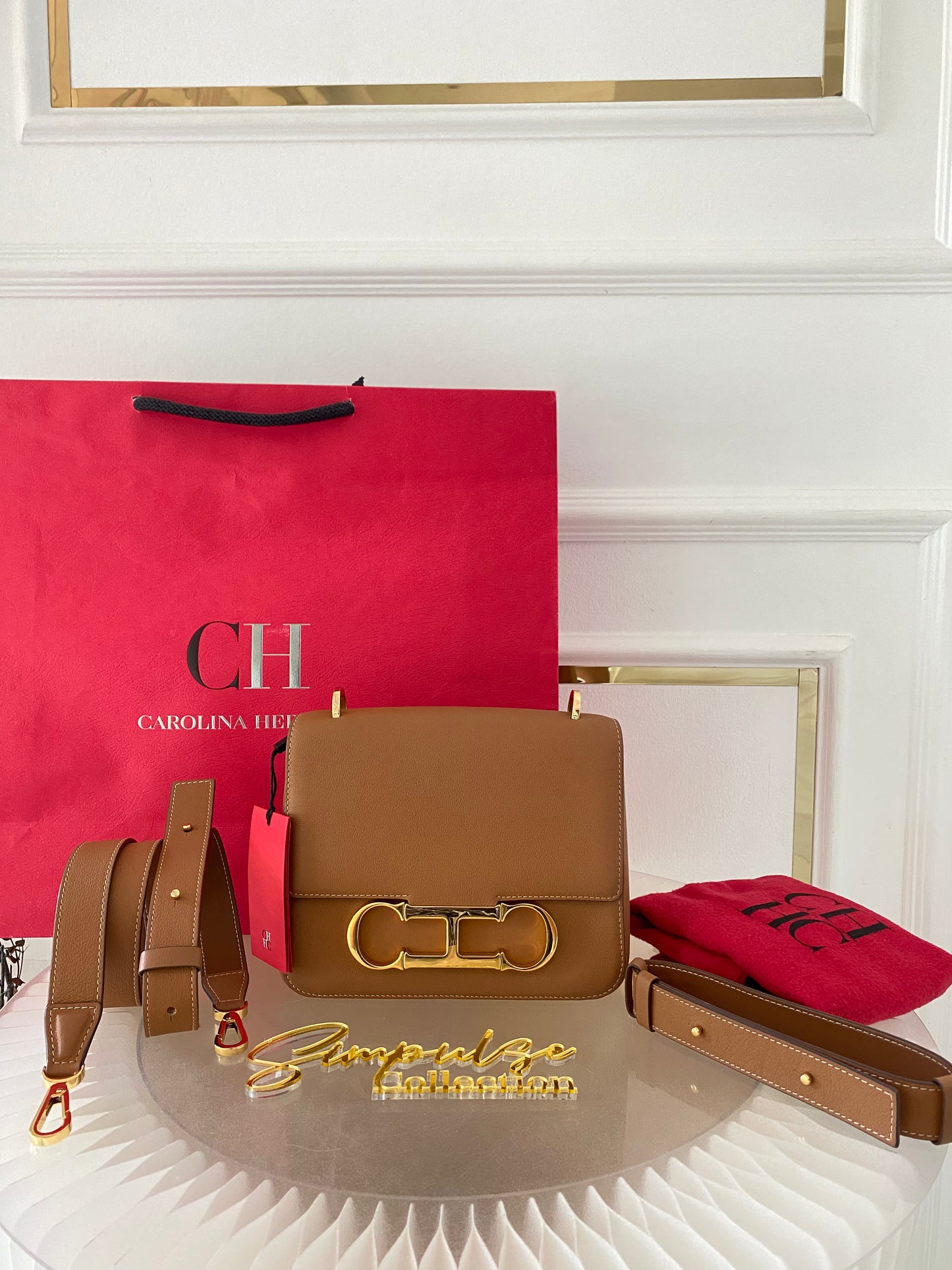 Carolina Herrera Initials Insignia Medium Bag