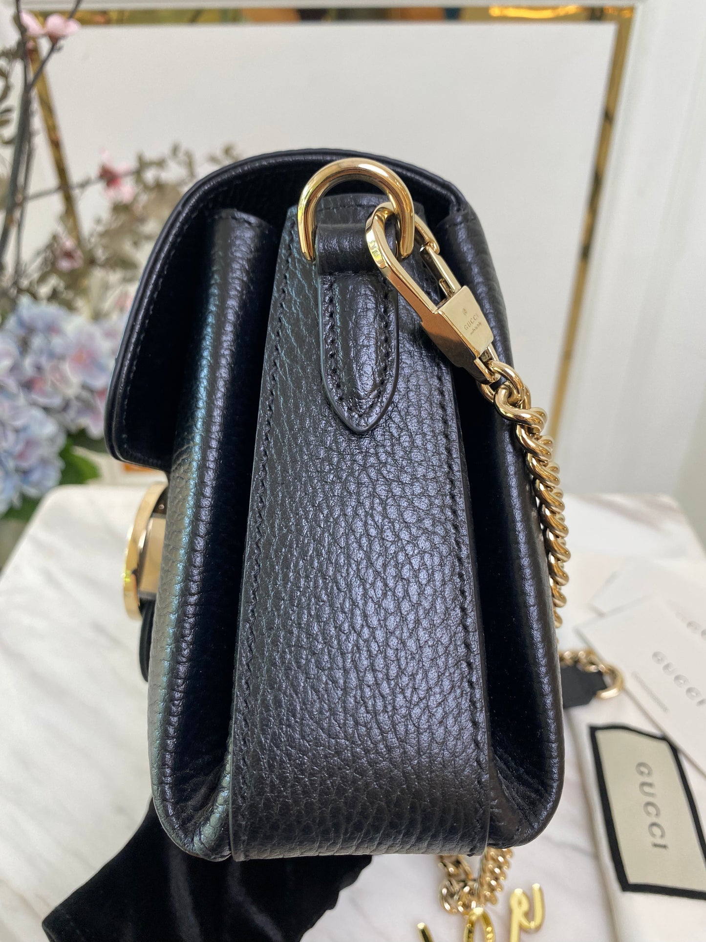 Interlocking G Dollar Calfskin Crossbody Bag