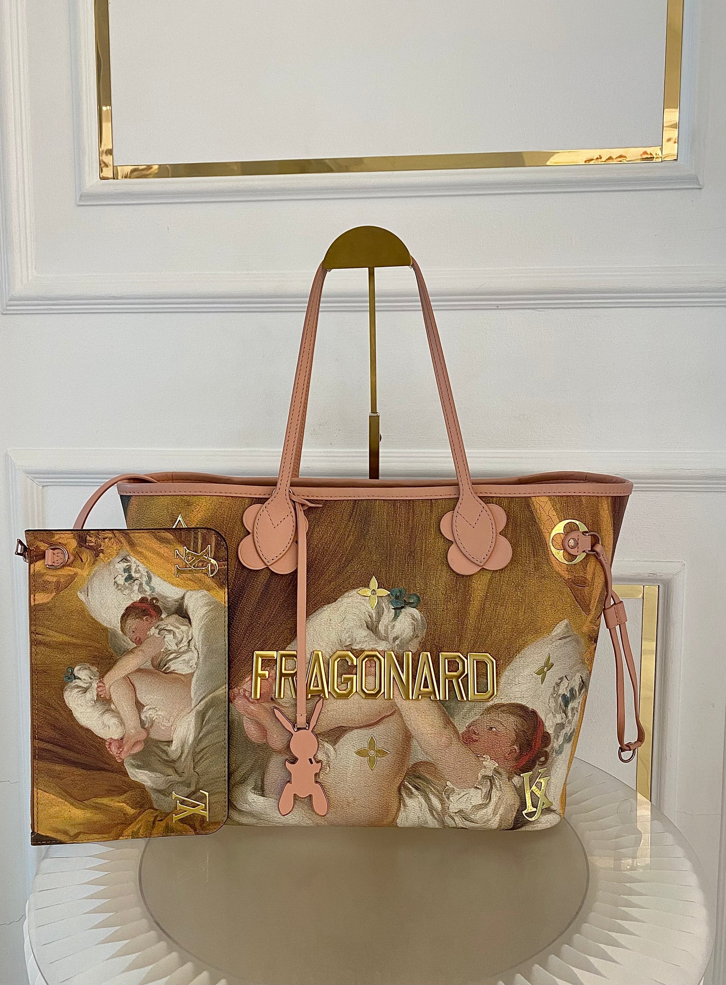 LOUIS VUITTON Limited Edition Jeff Koons Fragonard Neverfull Mm Tote Bag