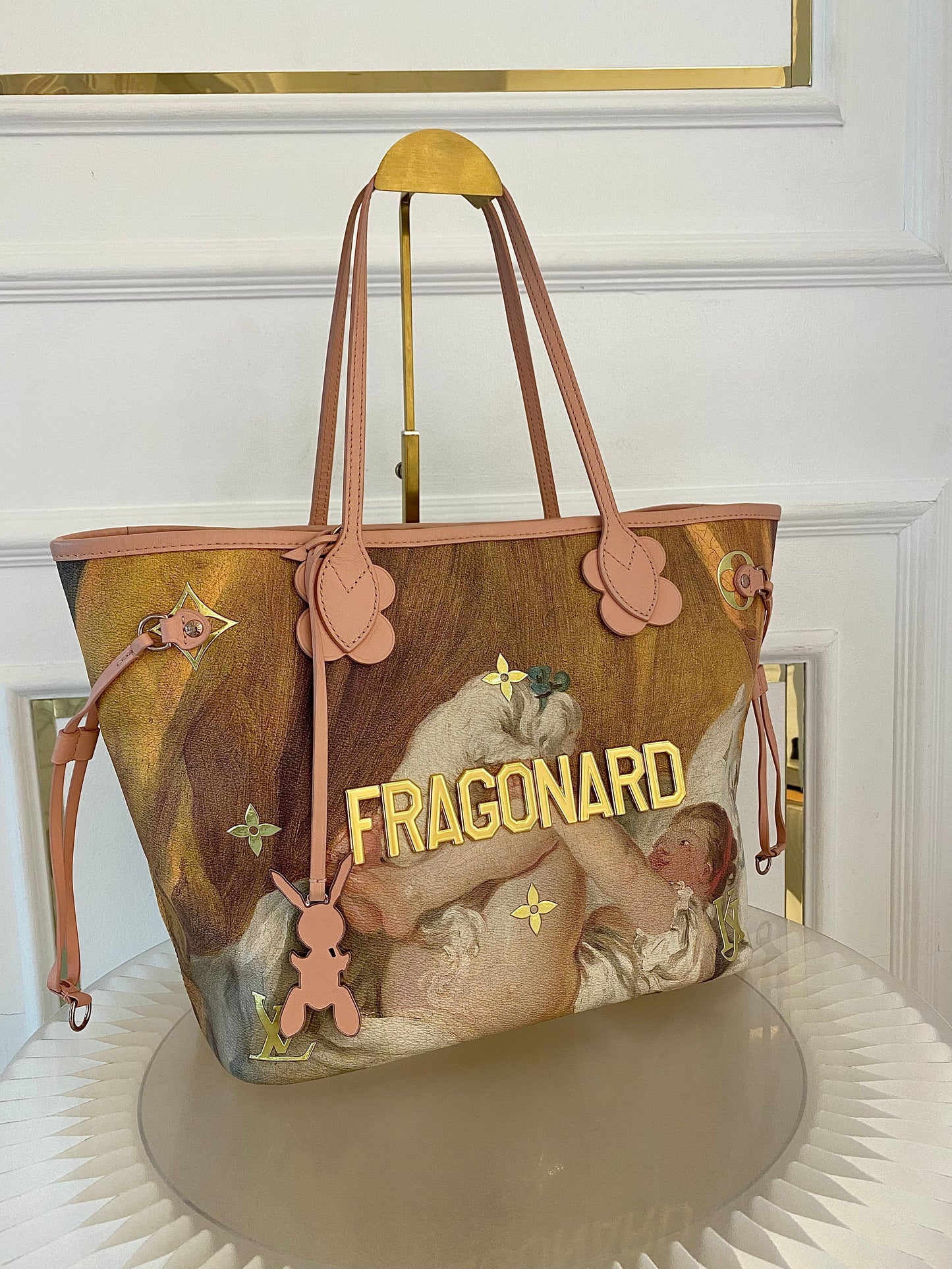 LOUIS VUITTON Limited Edition Jeff Koons Fragonard Neverfull Mm Tote Bag