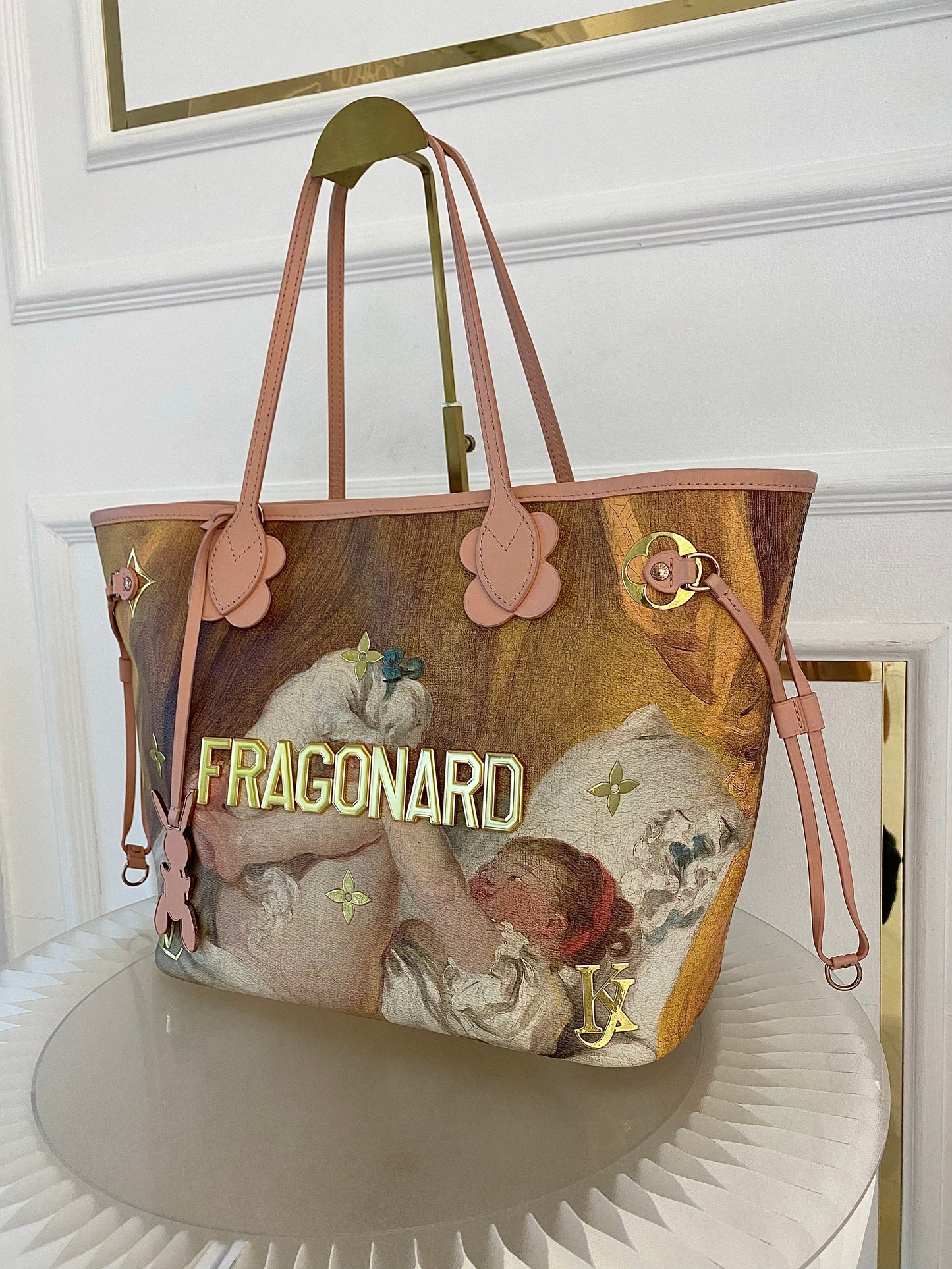LOUIS VUITTON Limited Edition Jeff Koons Fragonard Neverfull Mm Tote Bag