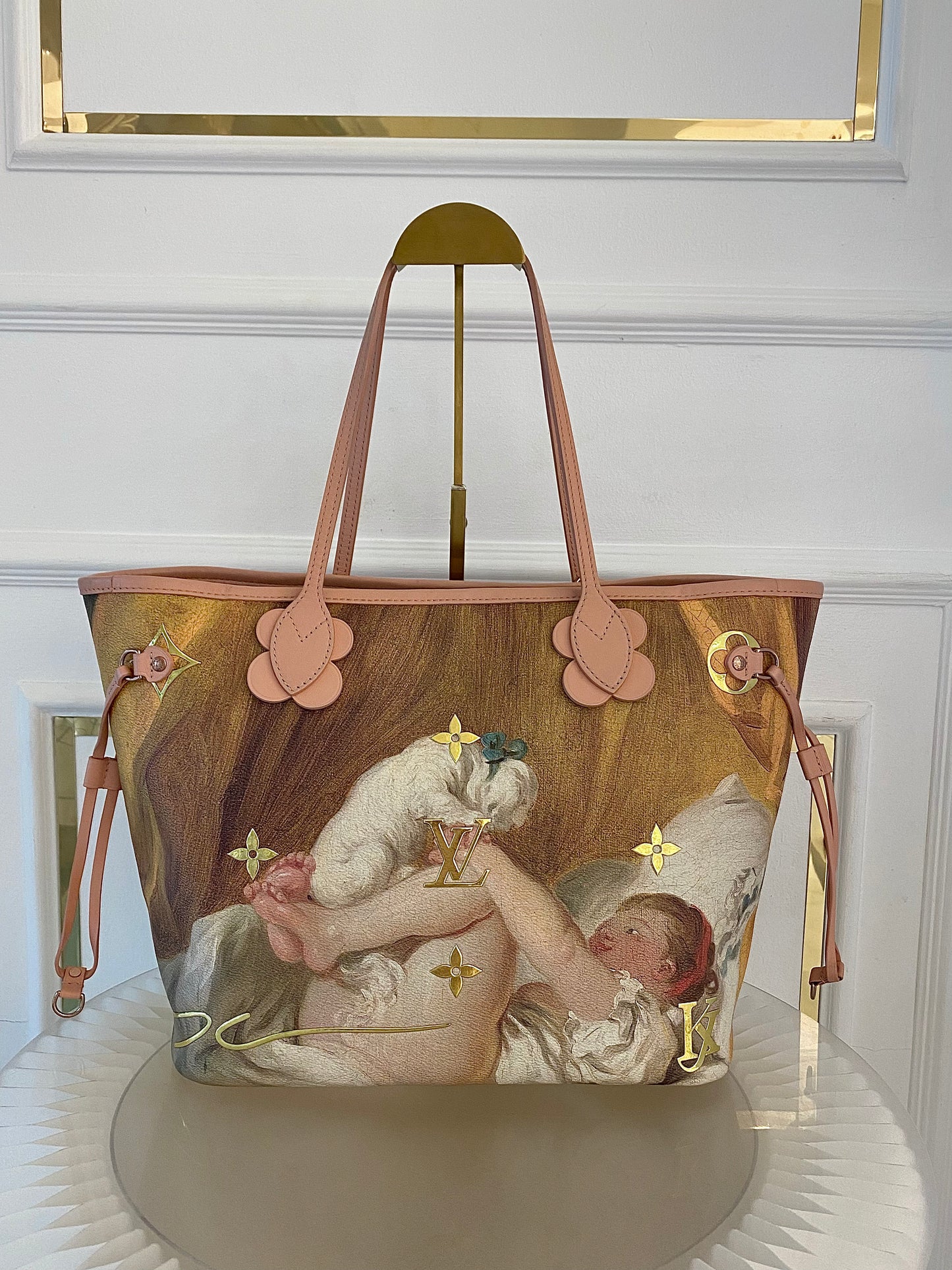 LOUIS VUITTON Limited Edition Jeff Koons Fragonard Neverfull Mm Tote Bag