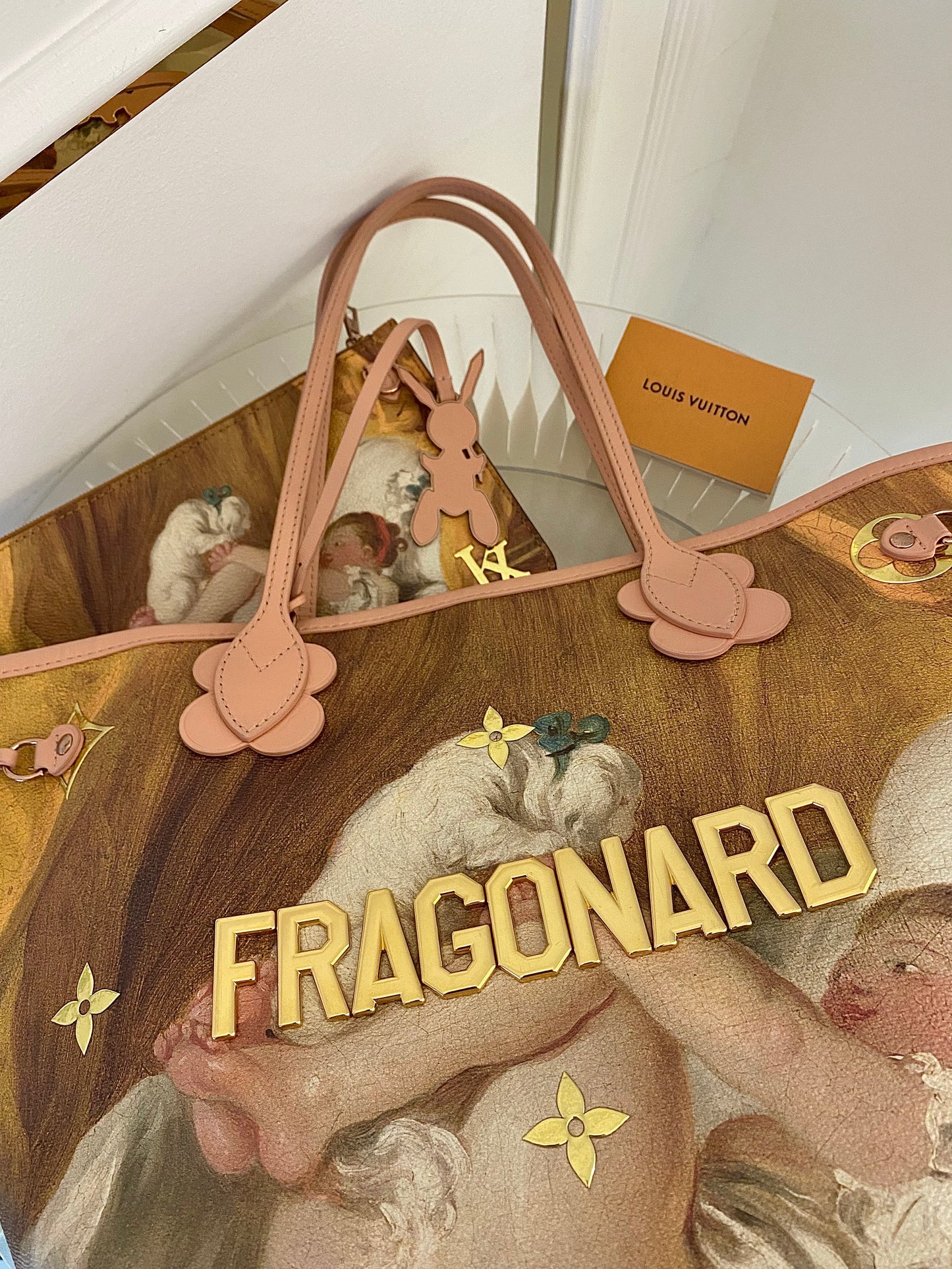 LOUIS VUITTON Limited Edition Jeff Koons Fragonard Neverfull Mm Tote Bag