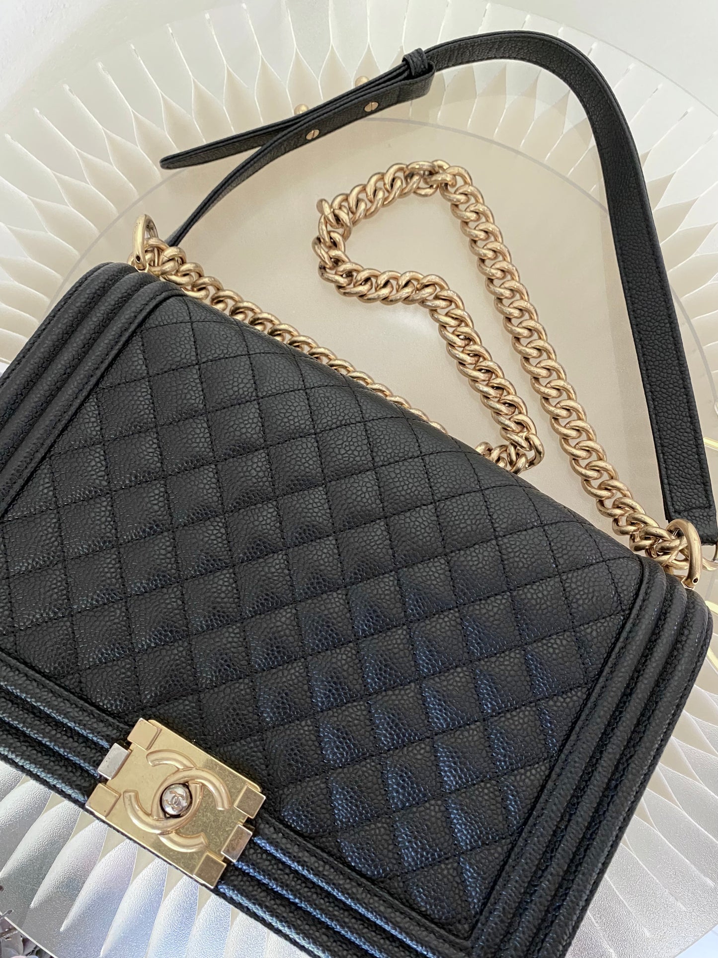 Chanel Leboy New Medium Caviar GHW