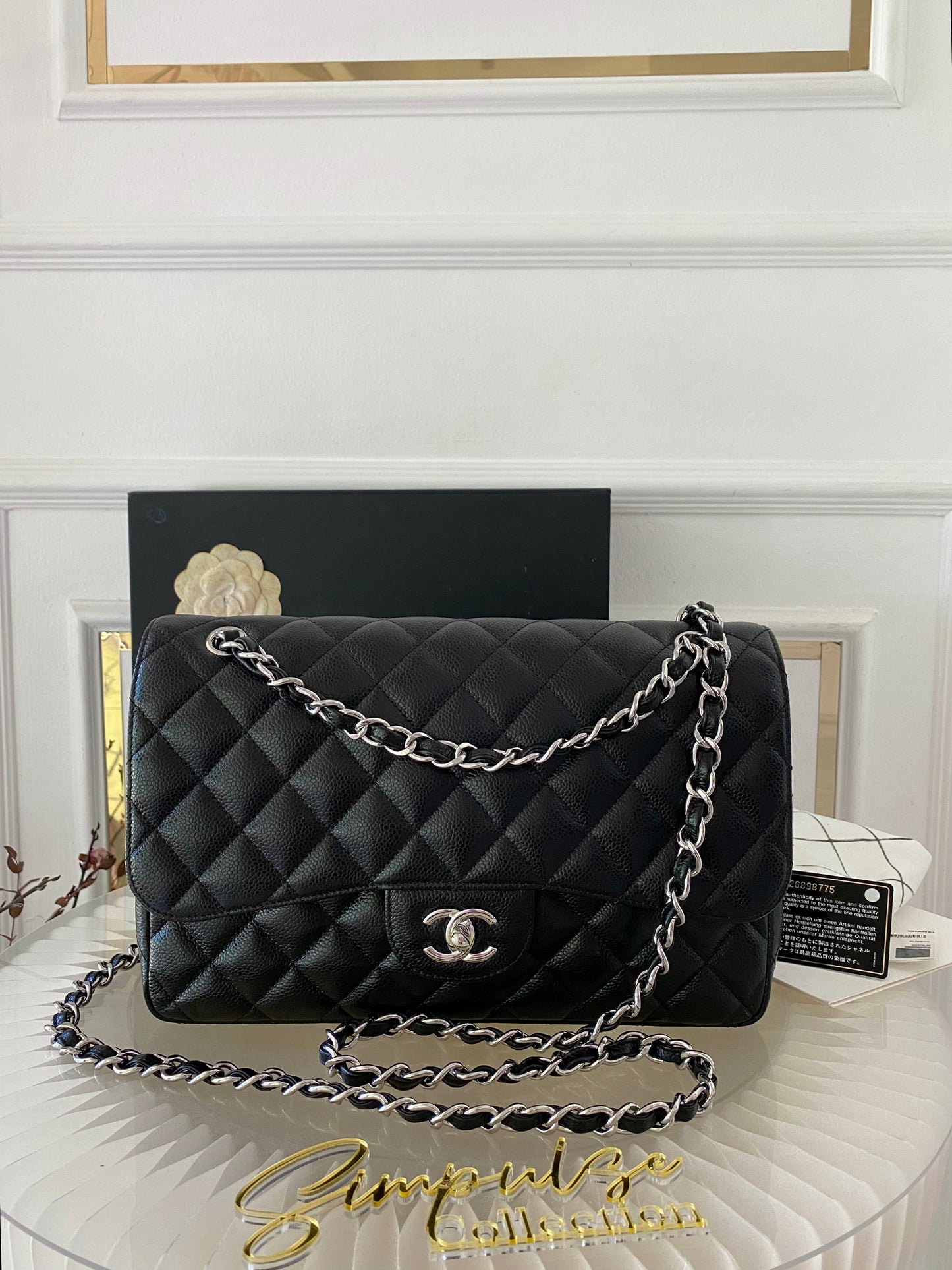 Chanel Jumbo Double Flap Caviar SHW