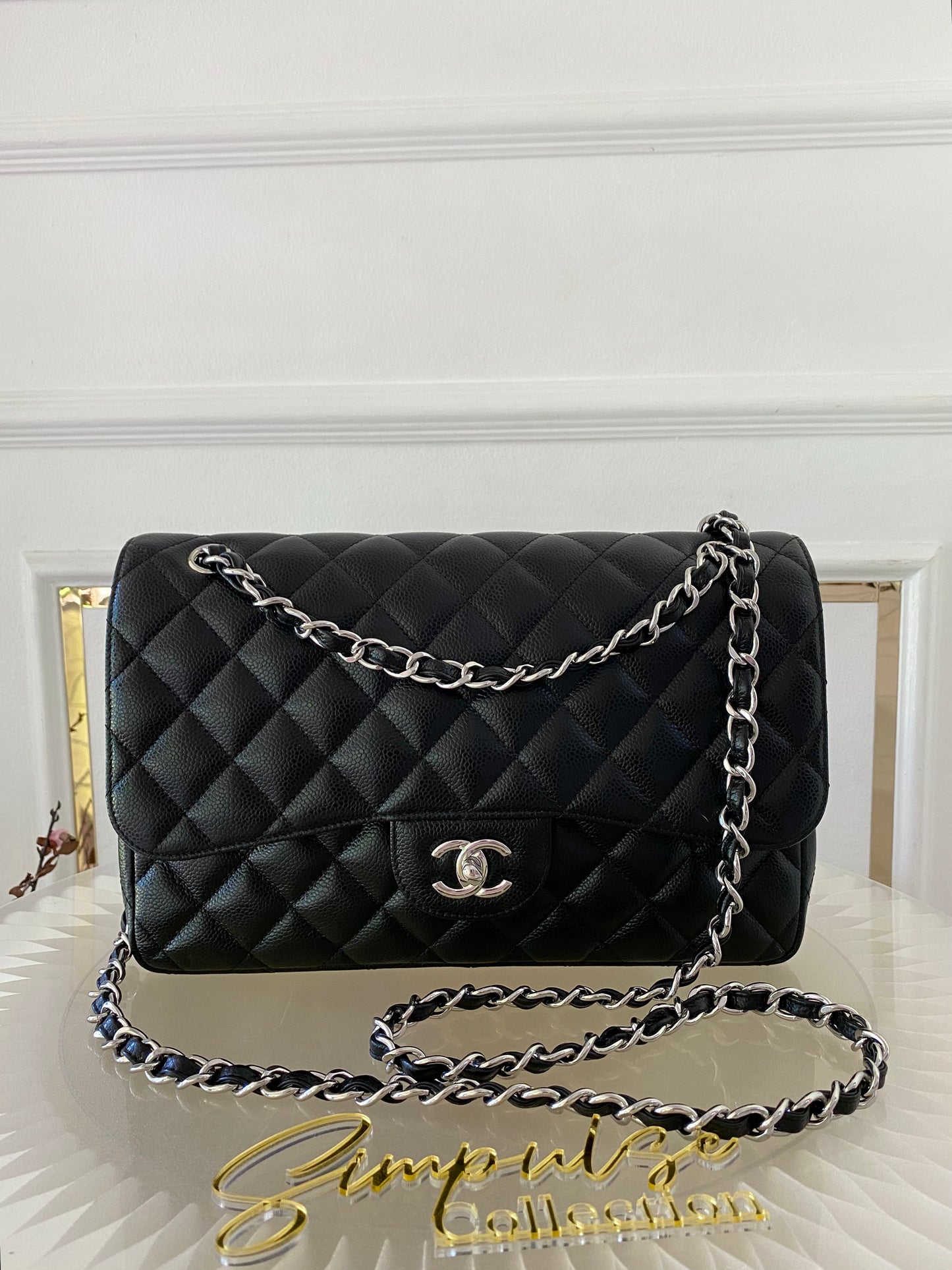 Chanel Jumbo Double Flap Caviar SHW