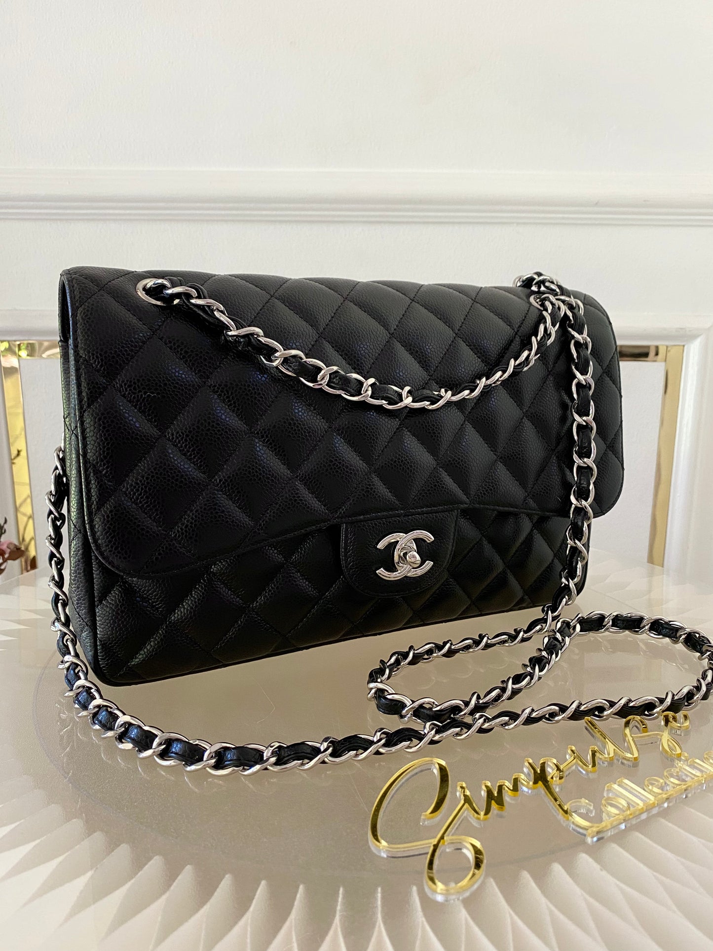 Chanel Jumbo Double Flap Caviar SHW