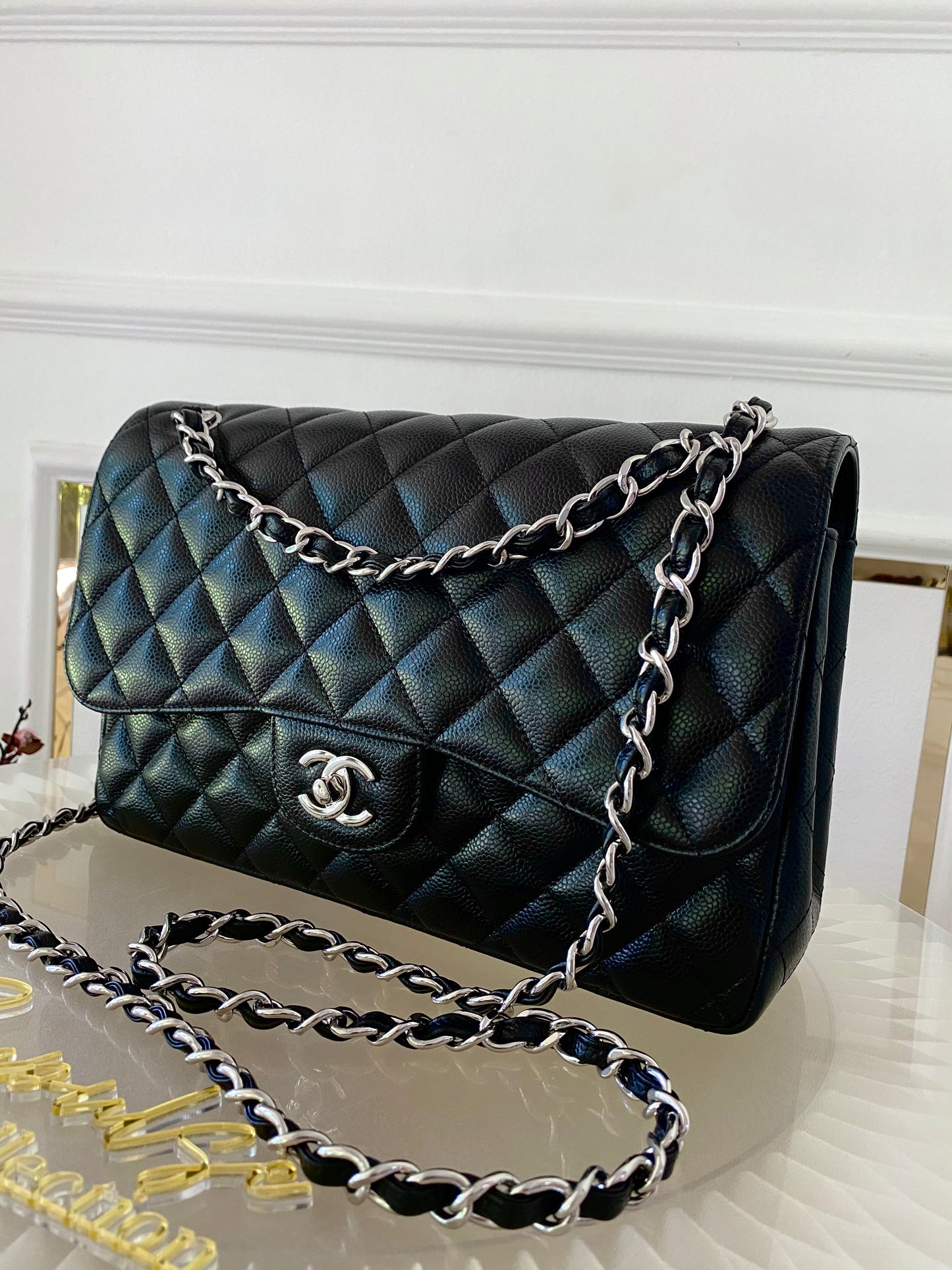 Chanel Jumbo Double Flap Caviar SHW