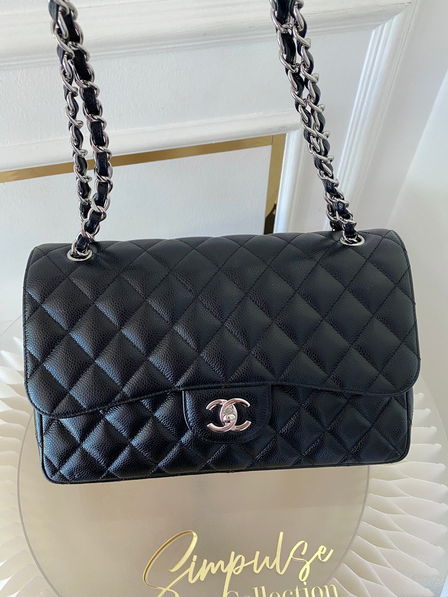 Chanel Jumbo Double Flap Caviar SHW