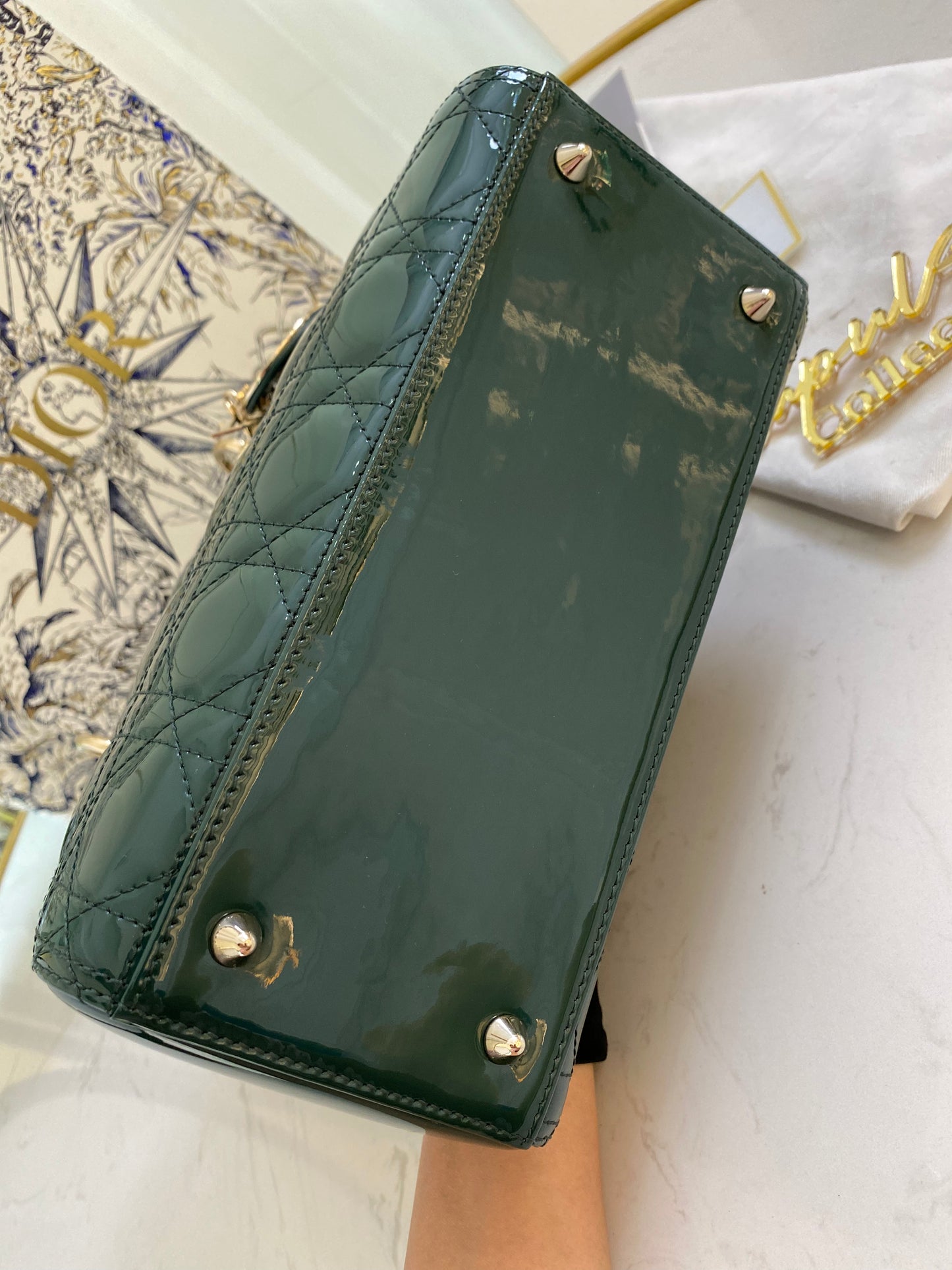 Lady D Medium Emerald Green Patent Leather