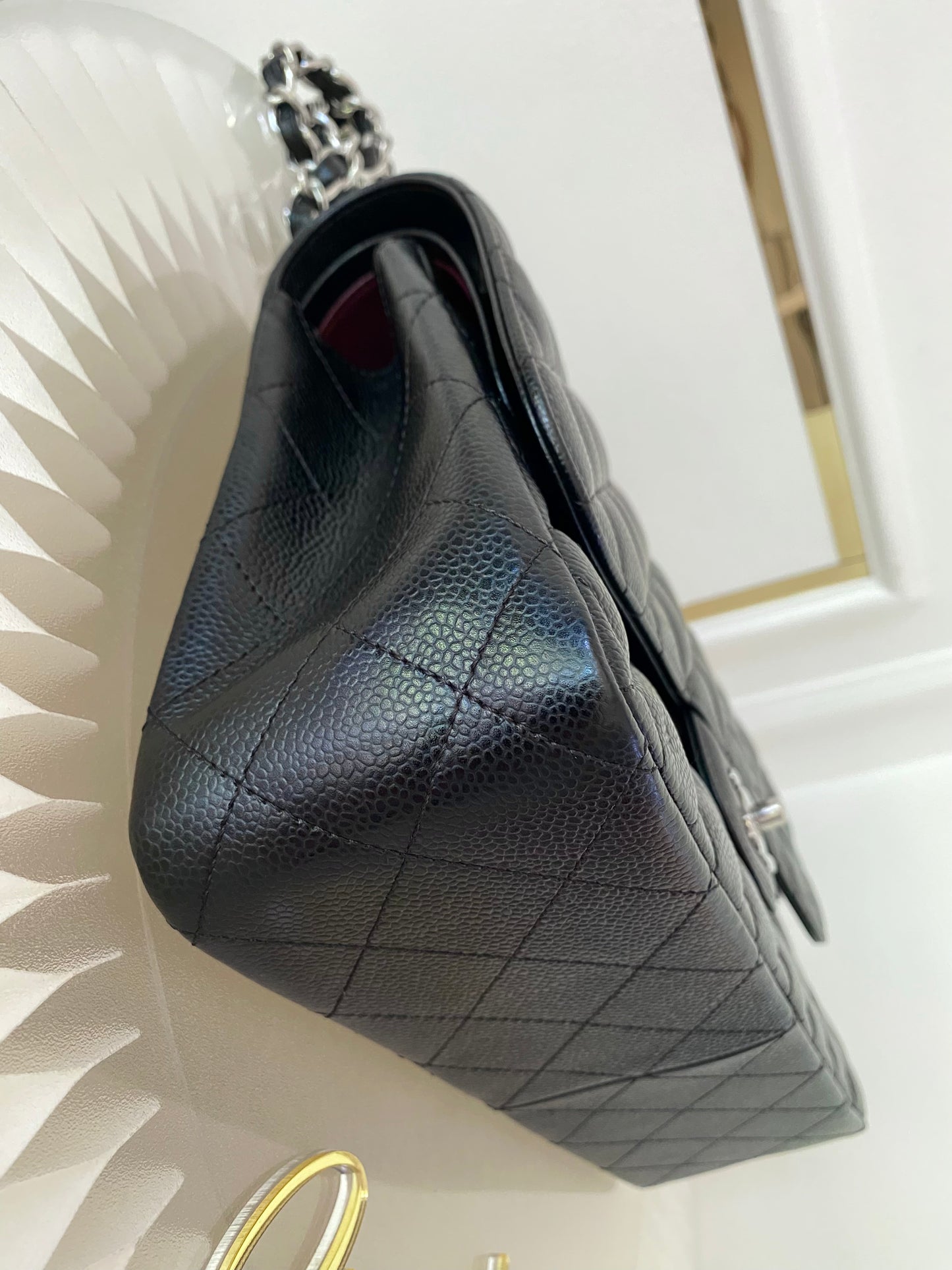 Chanel Jumbo Double Flap Caviar SHW