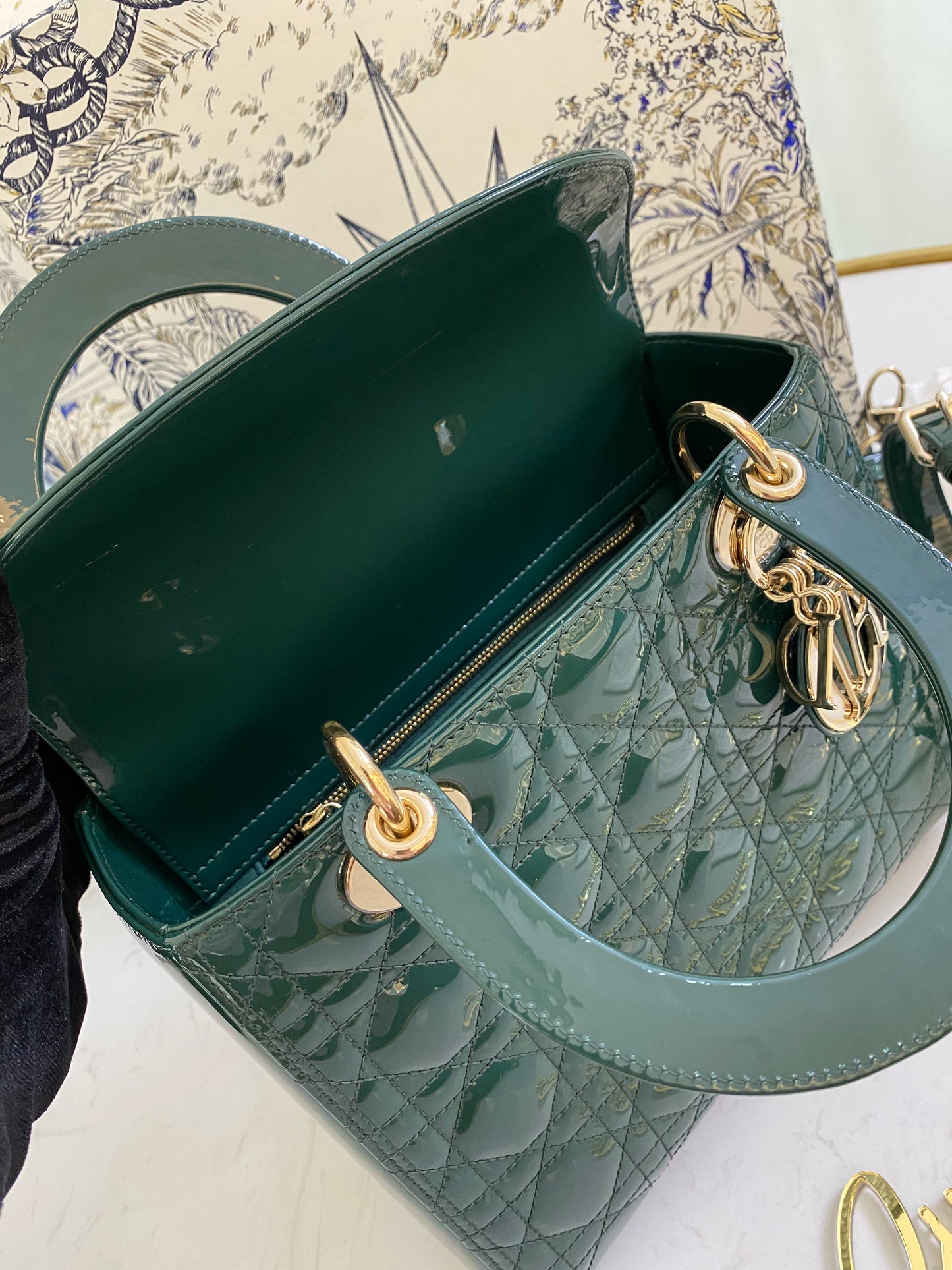 Lady D Medium Emerald Green Patent Leather