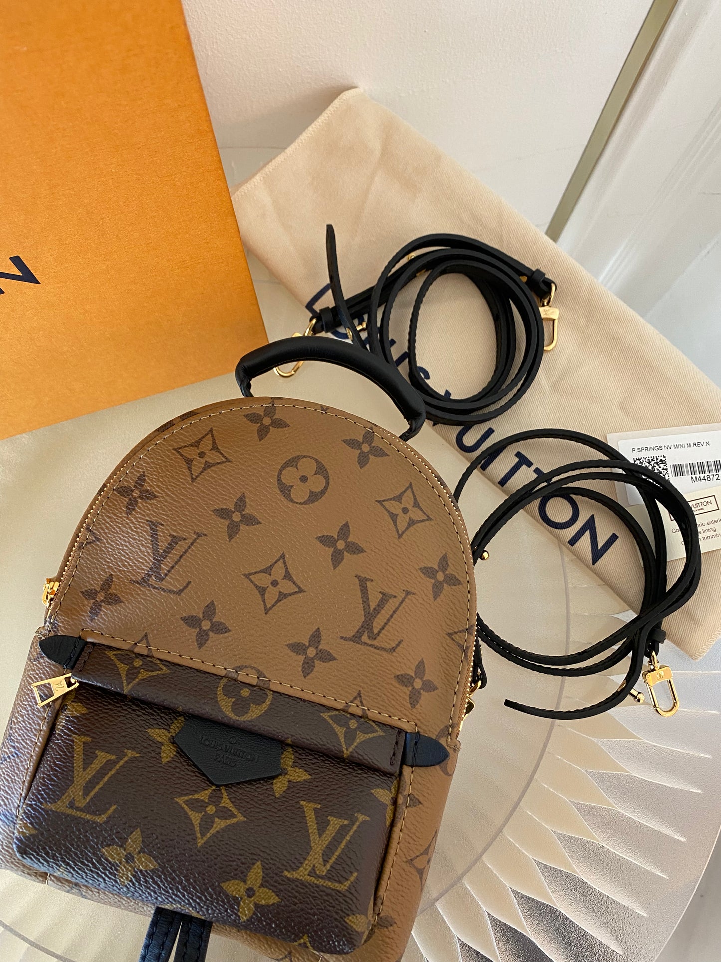 LOUIS VUITTON Mini Palmspring Mono Reverse Mini Backpack
