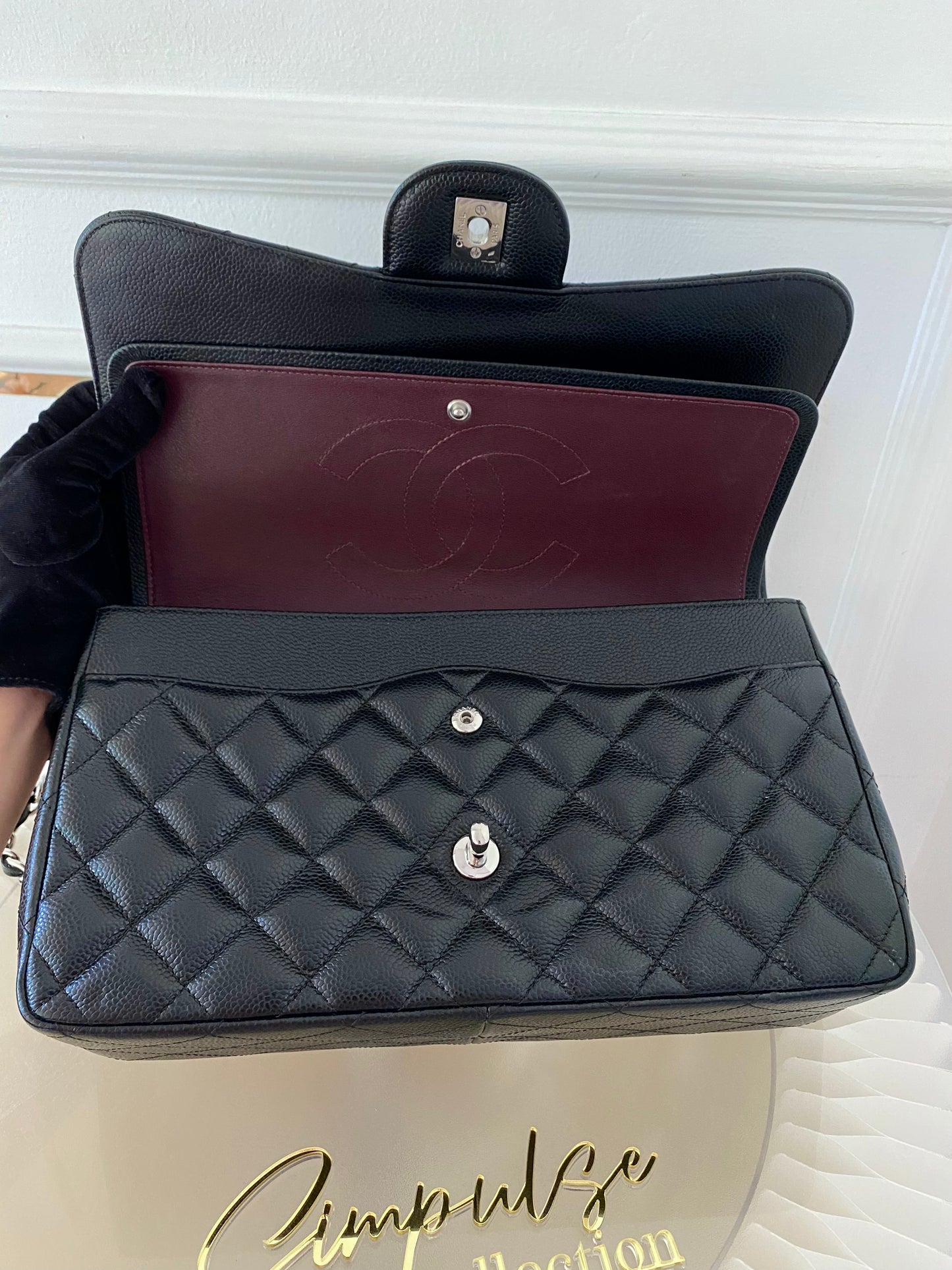 Chanel Jumbo Double Flap Caviar SHW
