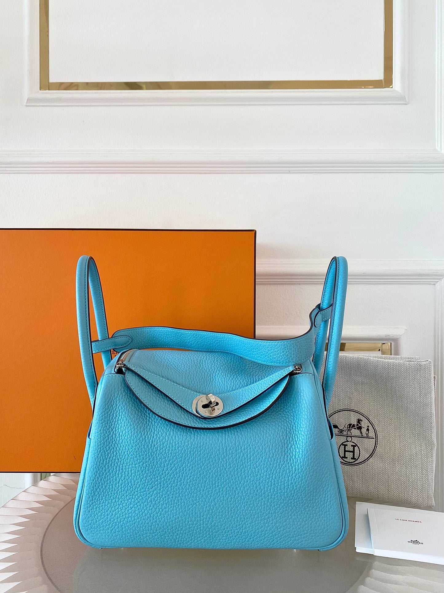 HERMES Lindy 26 Tiffany Blue