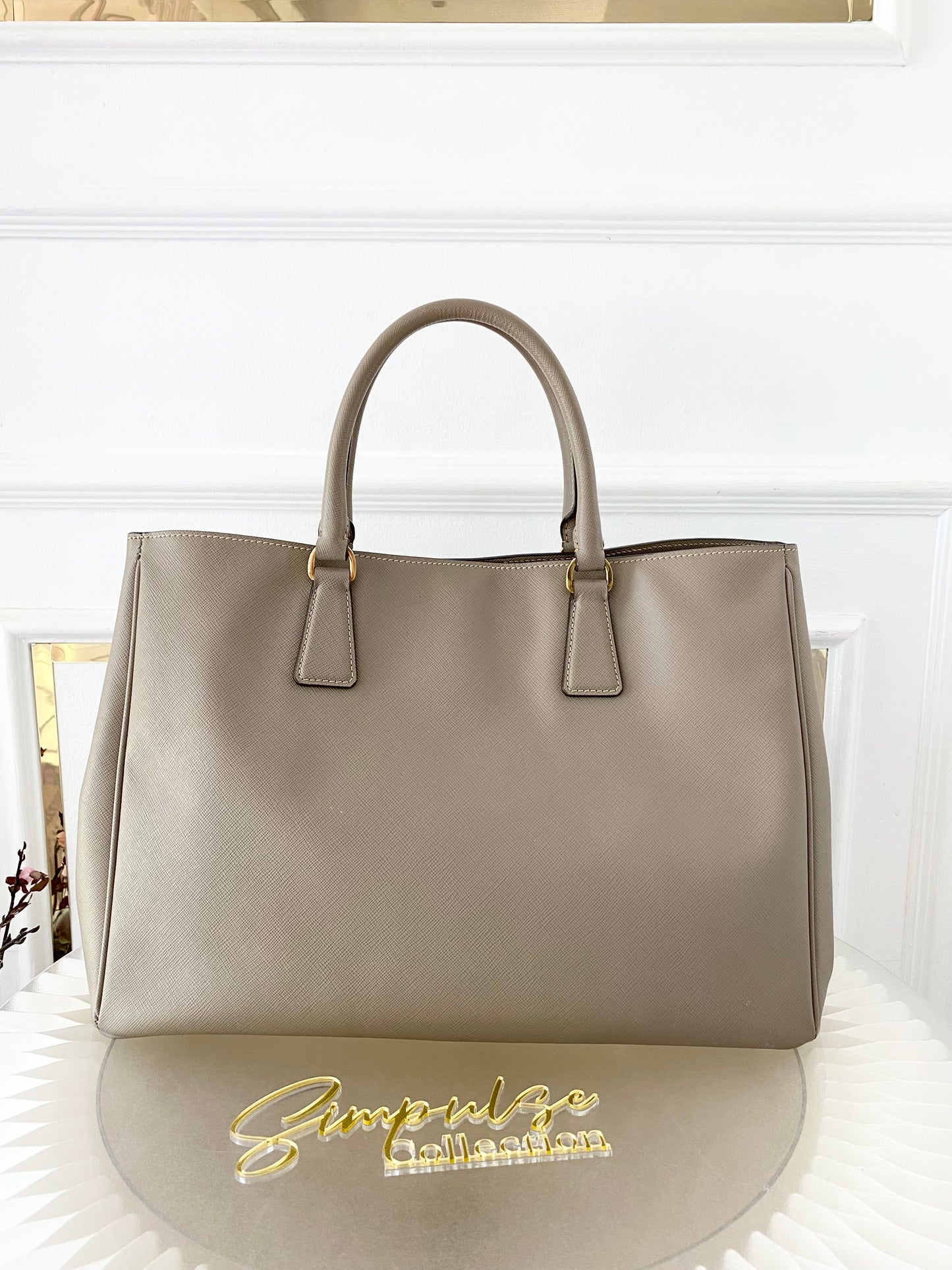 Prada  Saffiano Lux Beige Tote