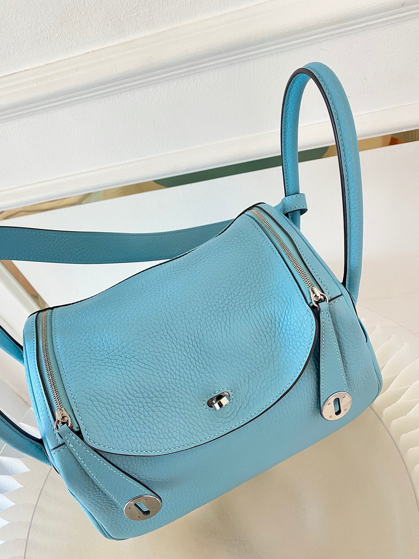 HERMES Lindy 26 Tiffany Blue