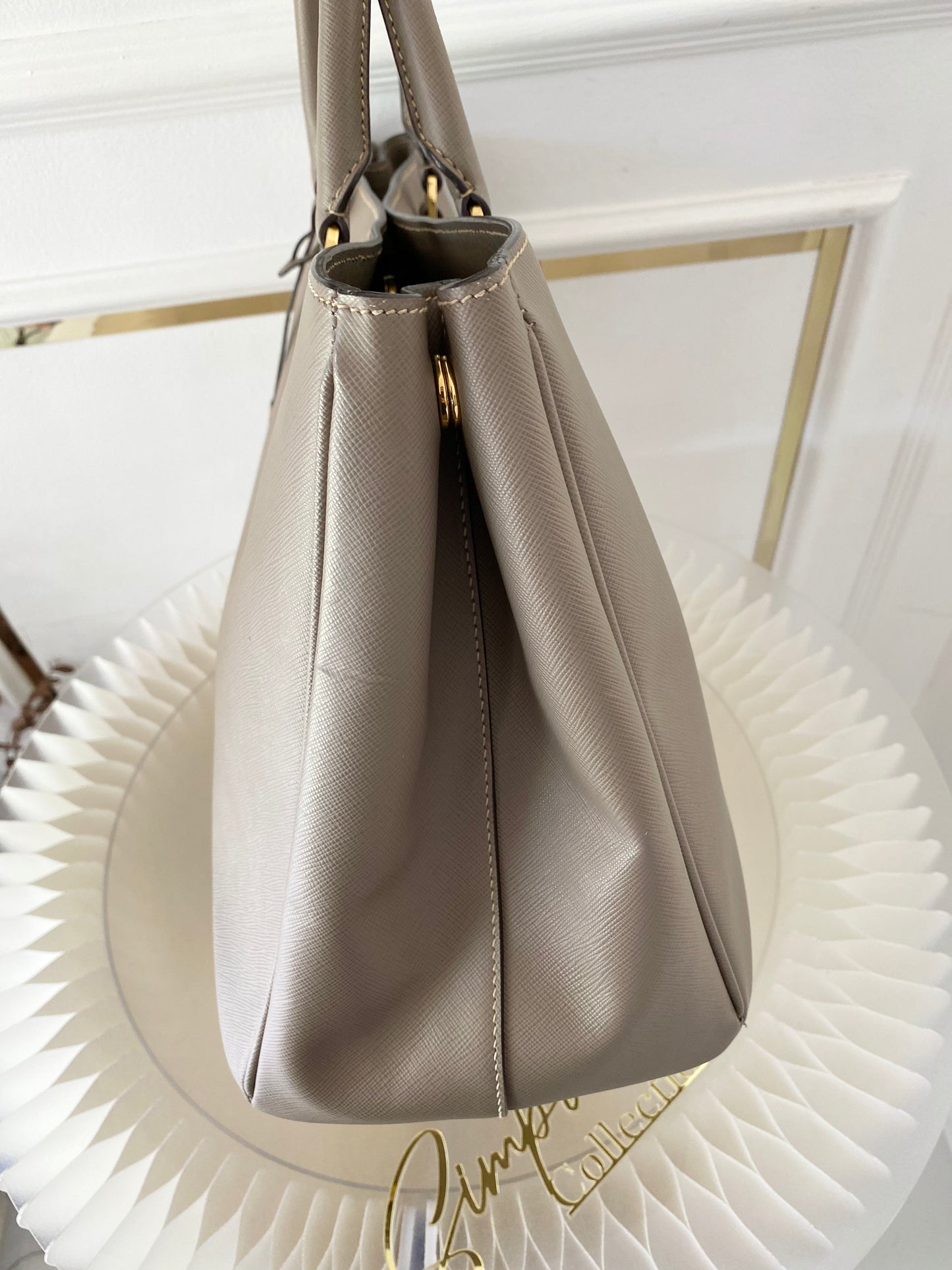 Prada  Saffiano Lux Beige Tote
