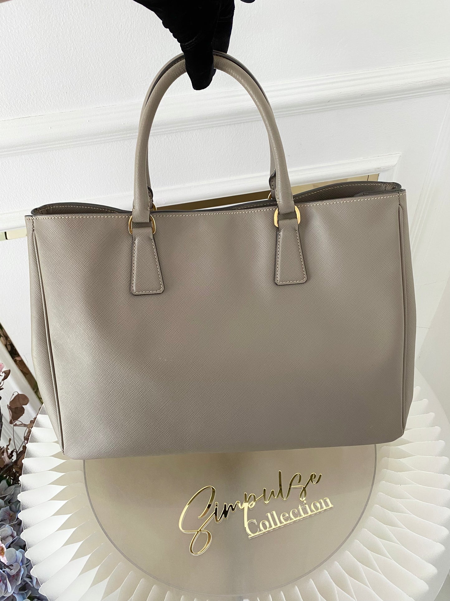 Prada  Saffiano Lux Beige Tote
