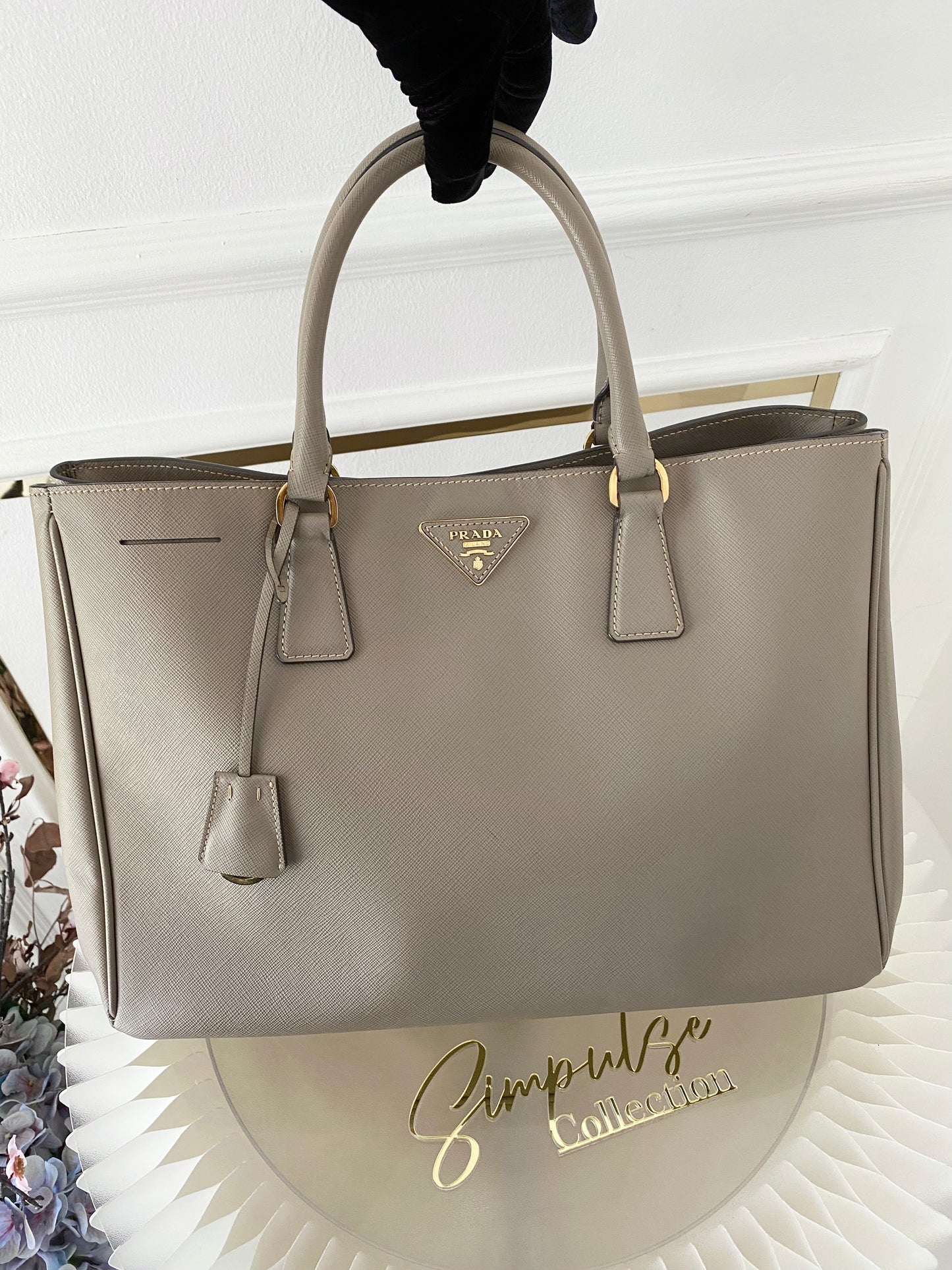 Prada  Saffiano Lux Beige Tote