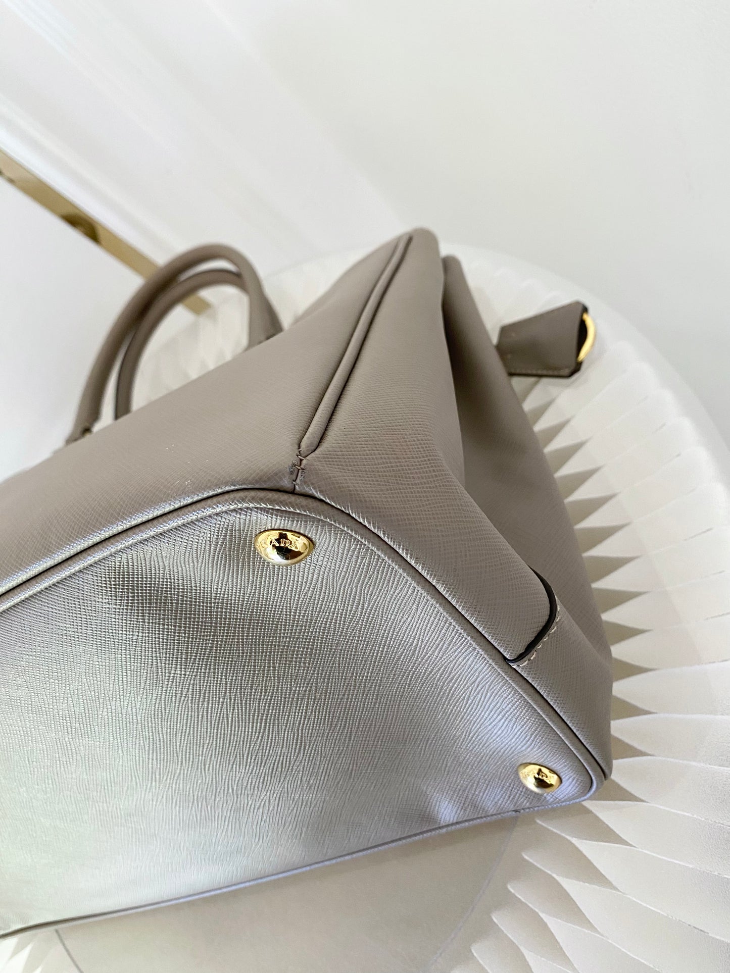 Prada  Saffiano Lux Beige Tote