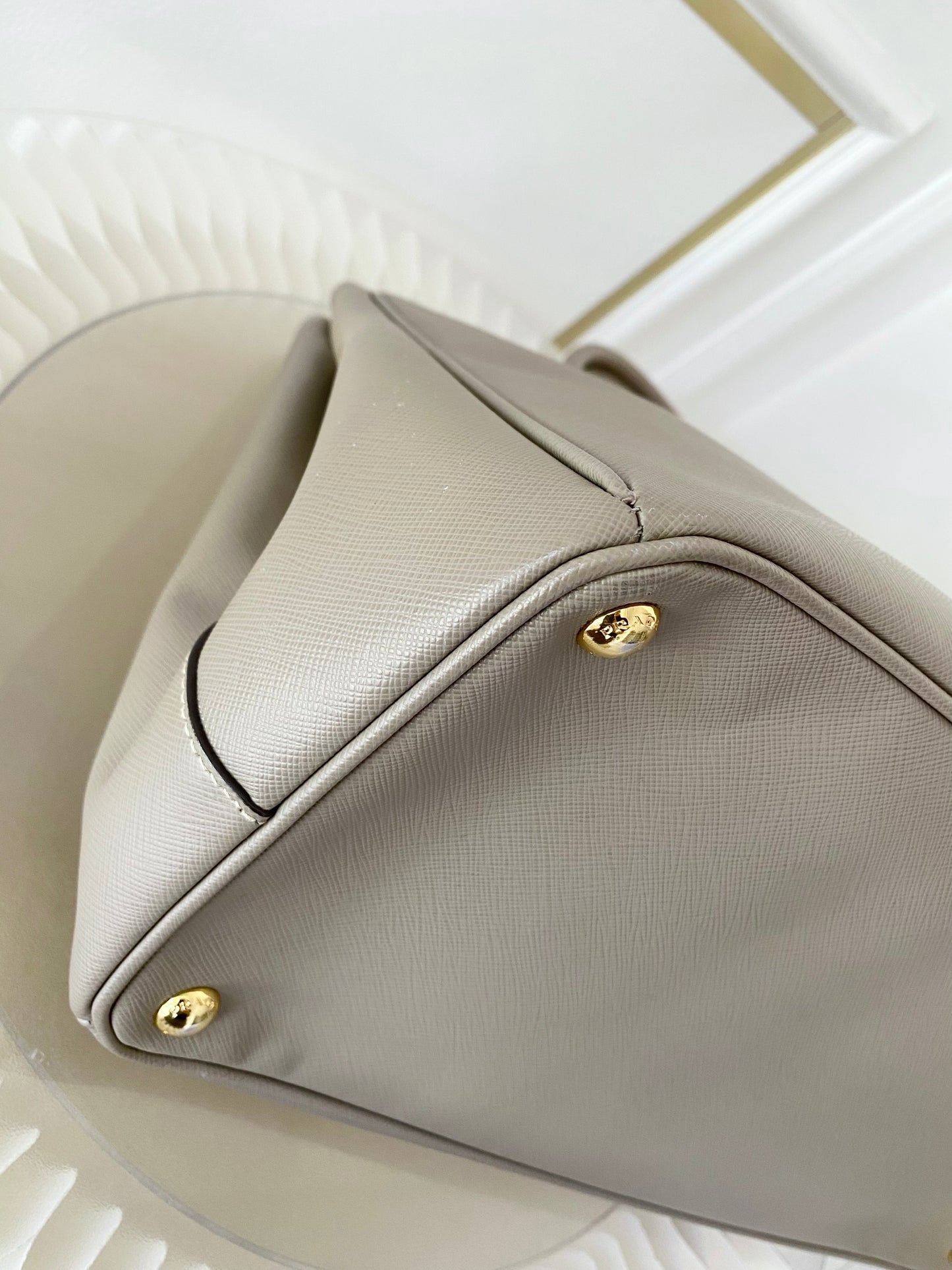 Prada  Saffiano Lux Beige Tote