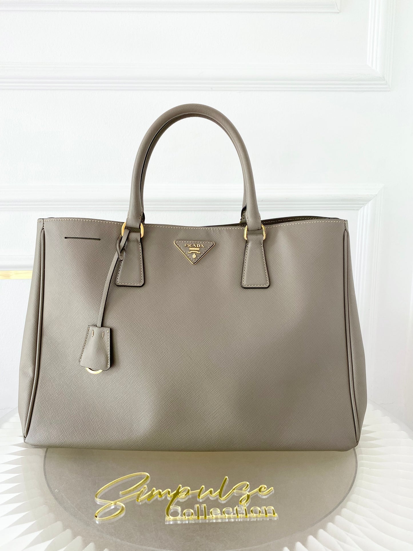 Prada  Saffiano Lux Beige Tote