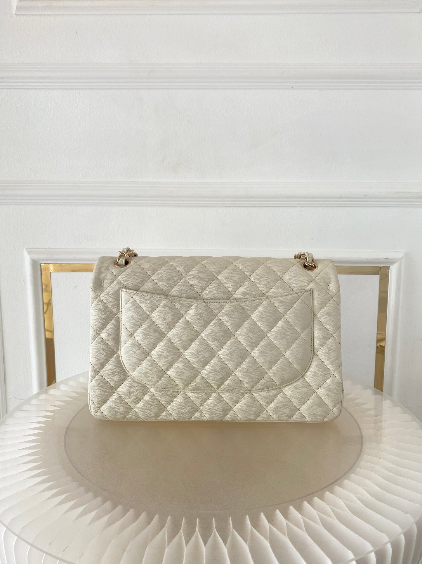 CHANEL Jumbo Double Flap Caviar LGHW