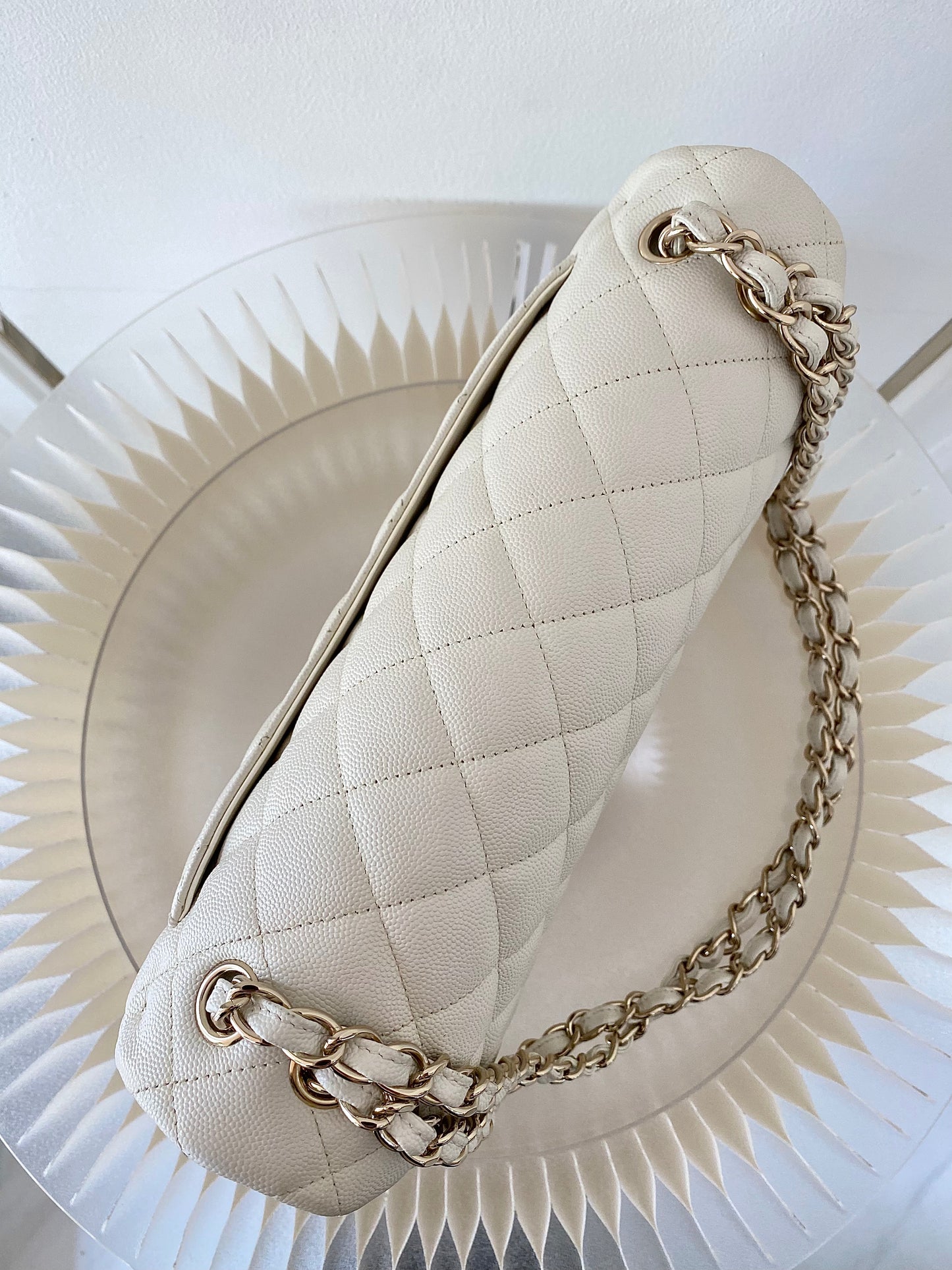 CHANEL Jumbo Double Flap Caviar LGHW