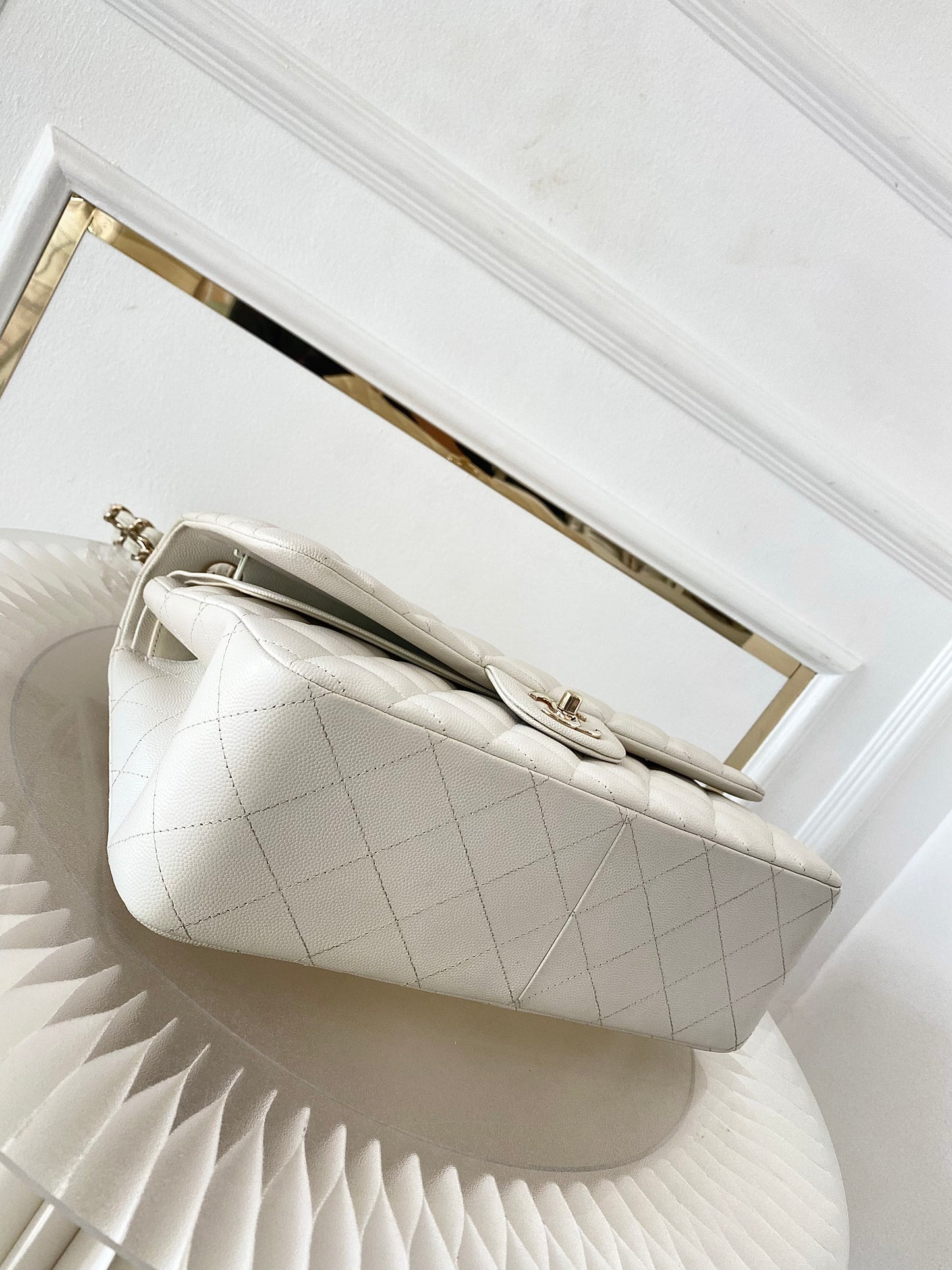 CHANEL Jumbo Double Flap Caviar LGHW