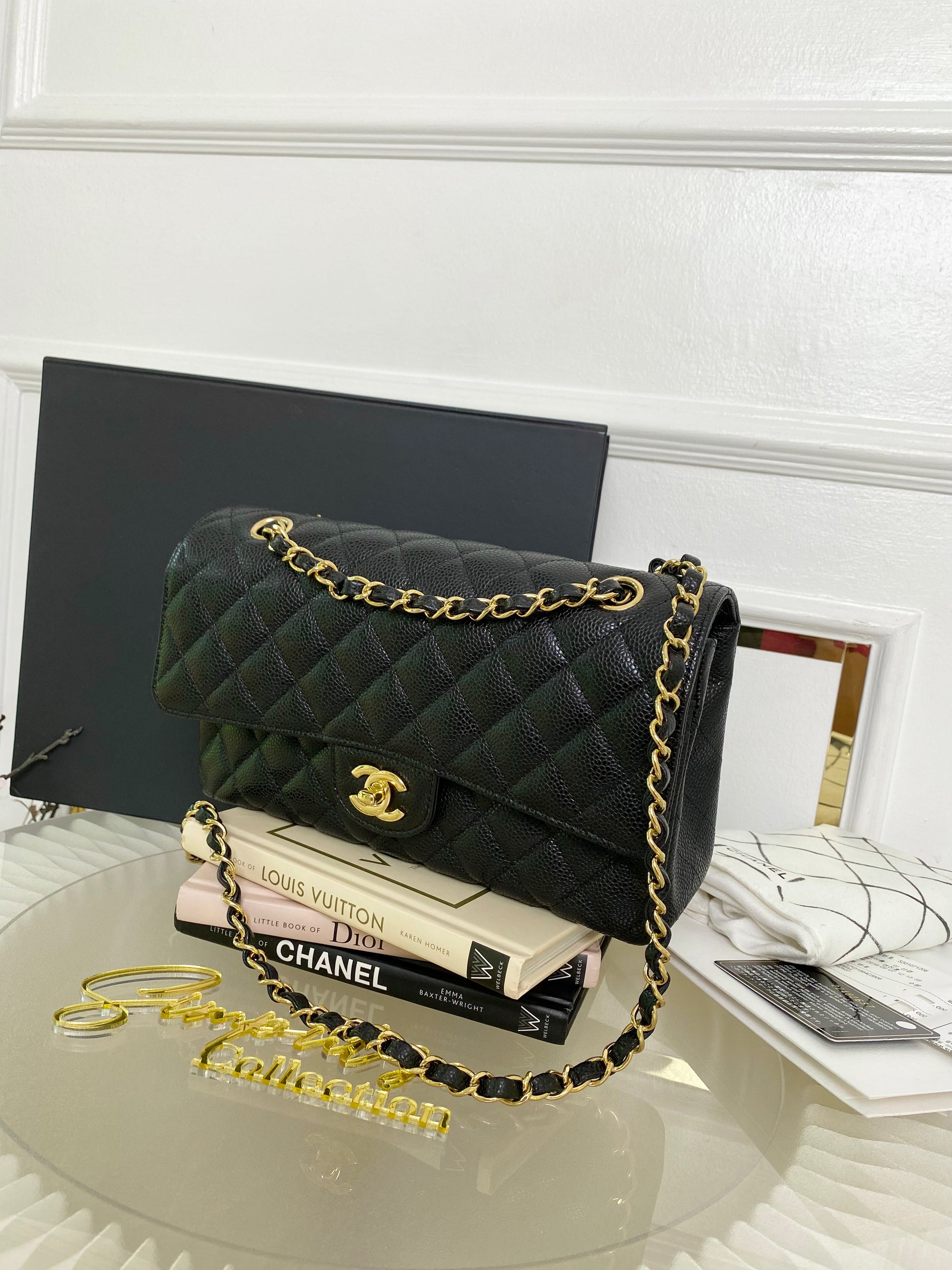 Caviar Chanel Flap Bag Gold M Chanel 19 Flap Bag Maxi Lamb Gold SACLÀB