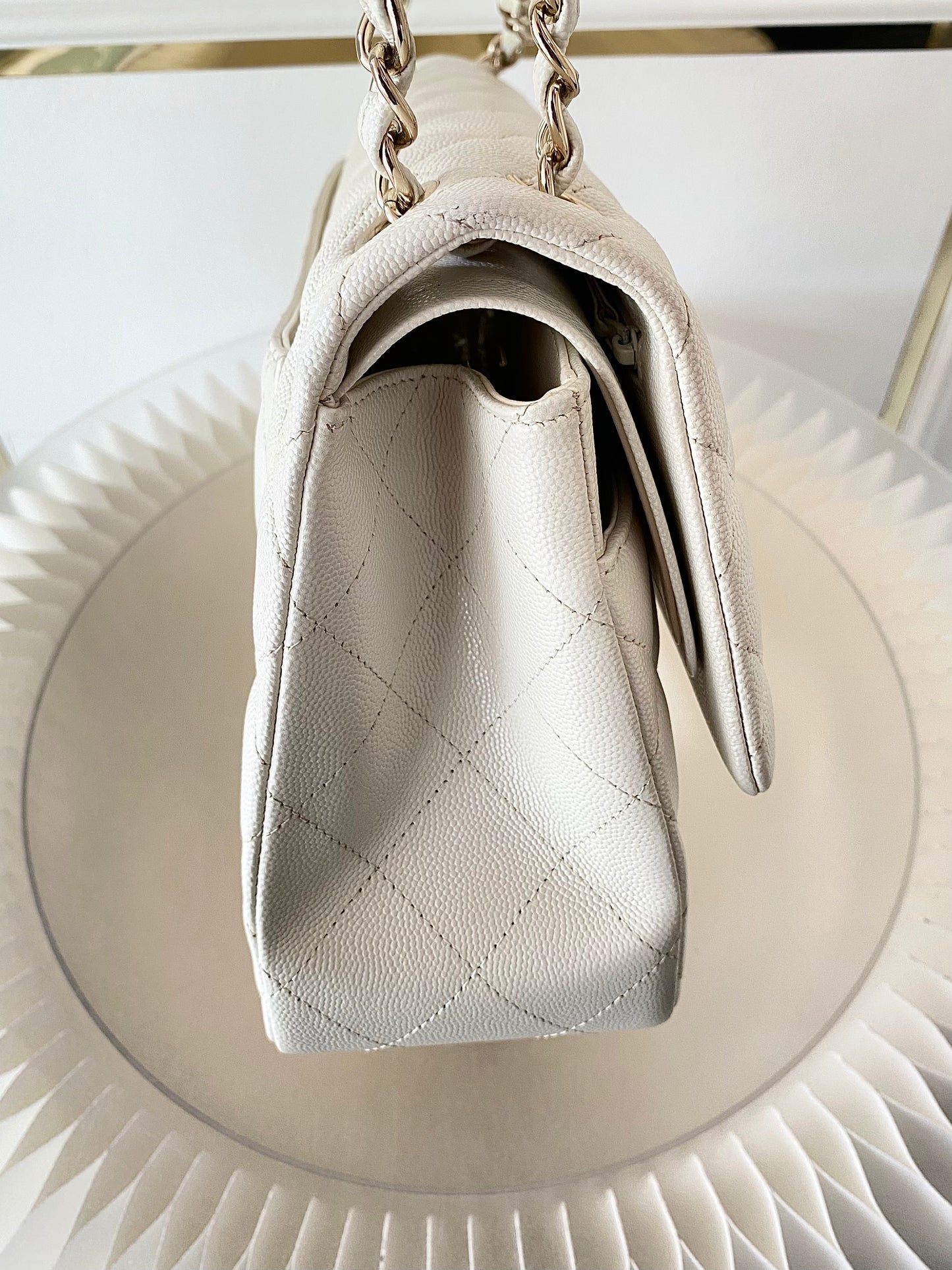 CHANEL Jumbo Double Flap Caviar LGHW