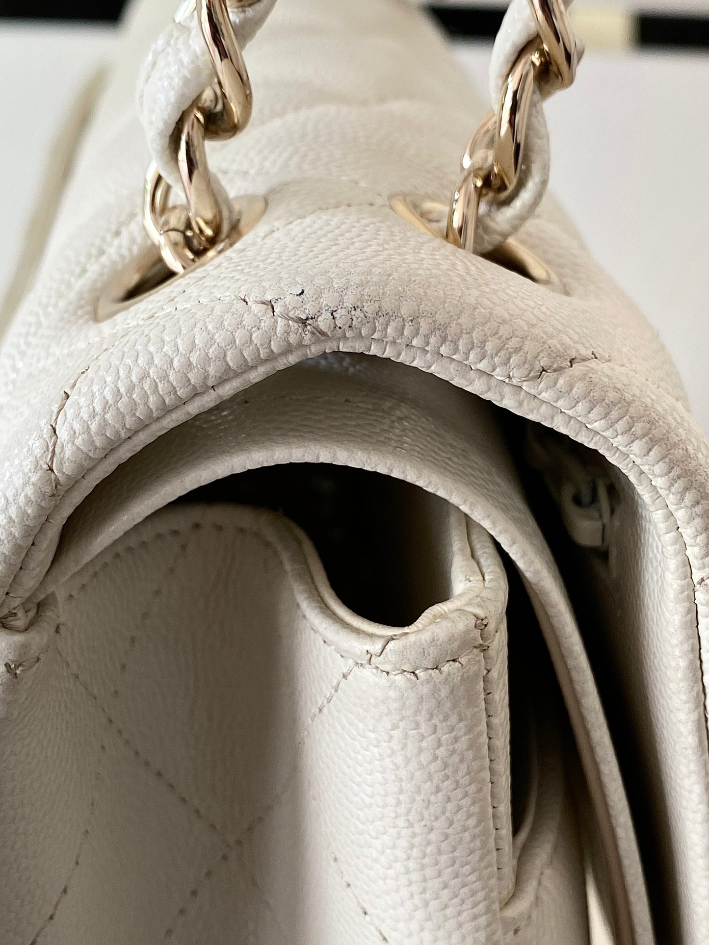 CHANEL Jumbo Double Flap Caviar LGHW