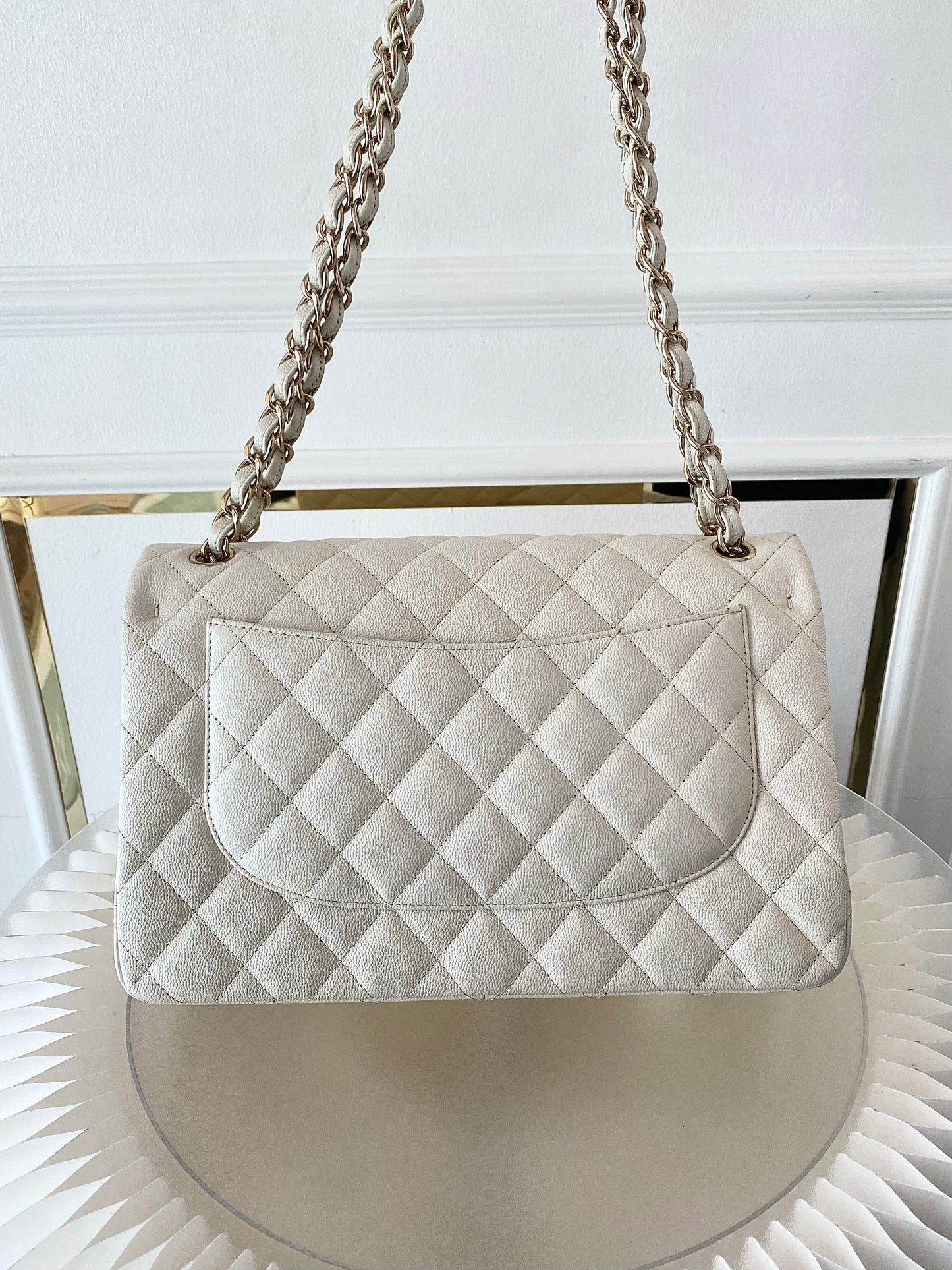 CHANEL Jumbo Double Flap Caviar LGHW