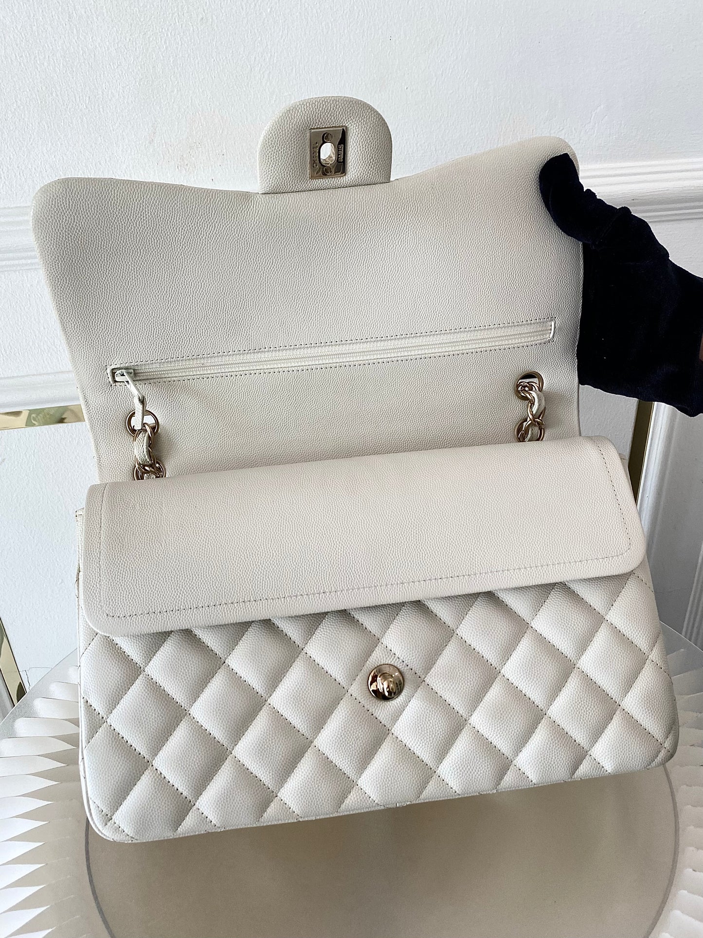 CHANEL Jumbo Double Flap Caviar LGHW