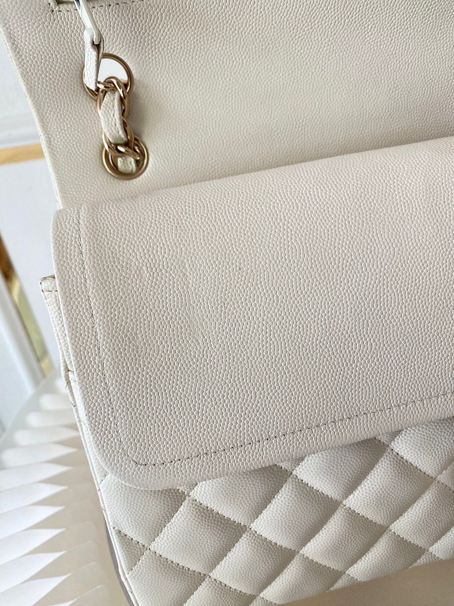 CHANEL Jumbo Double Flap Caviar LGHW