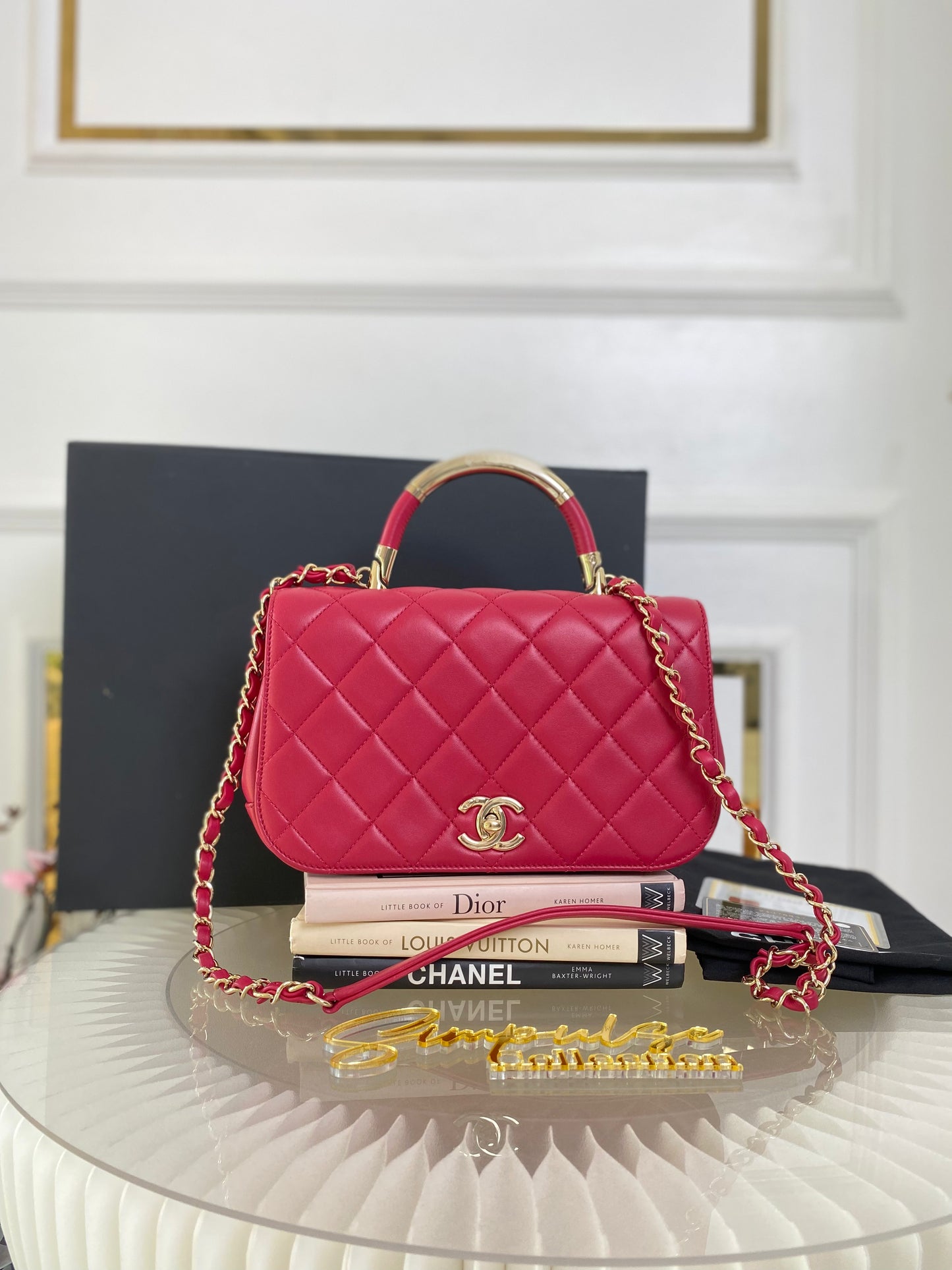 Chanel Small Lambskin Carry Chic Flap