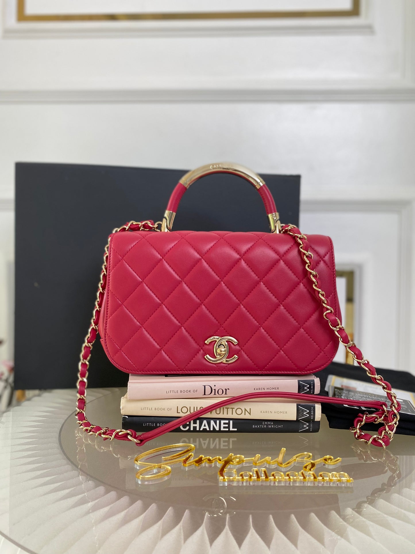 Chanel Small Lambskin Carry Chic Flap