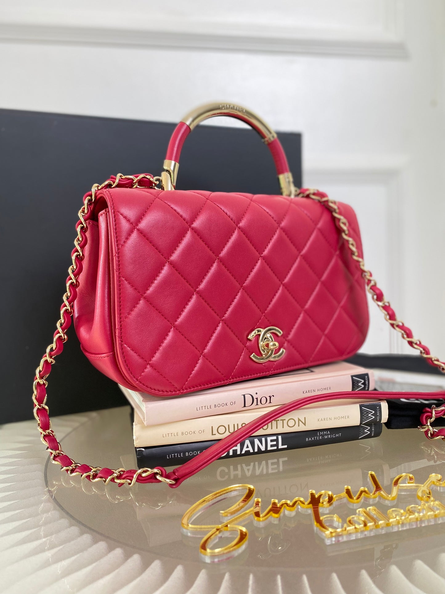Chanel Small Lambskin Carry Chic Flap