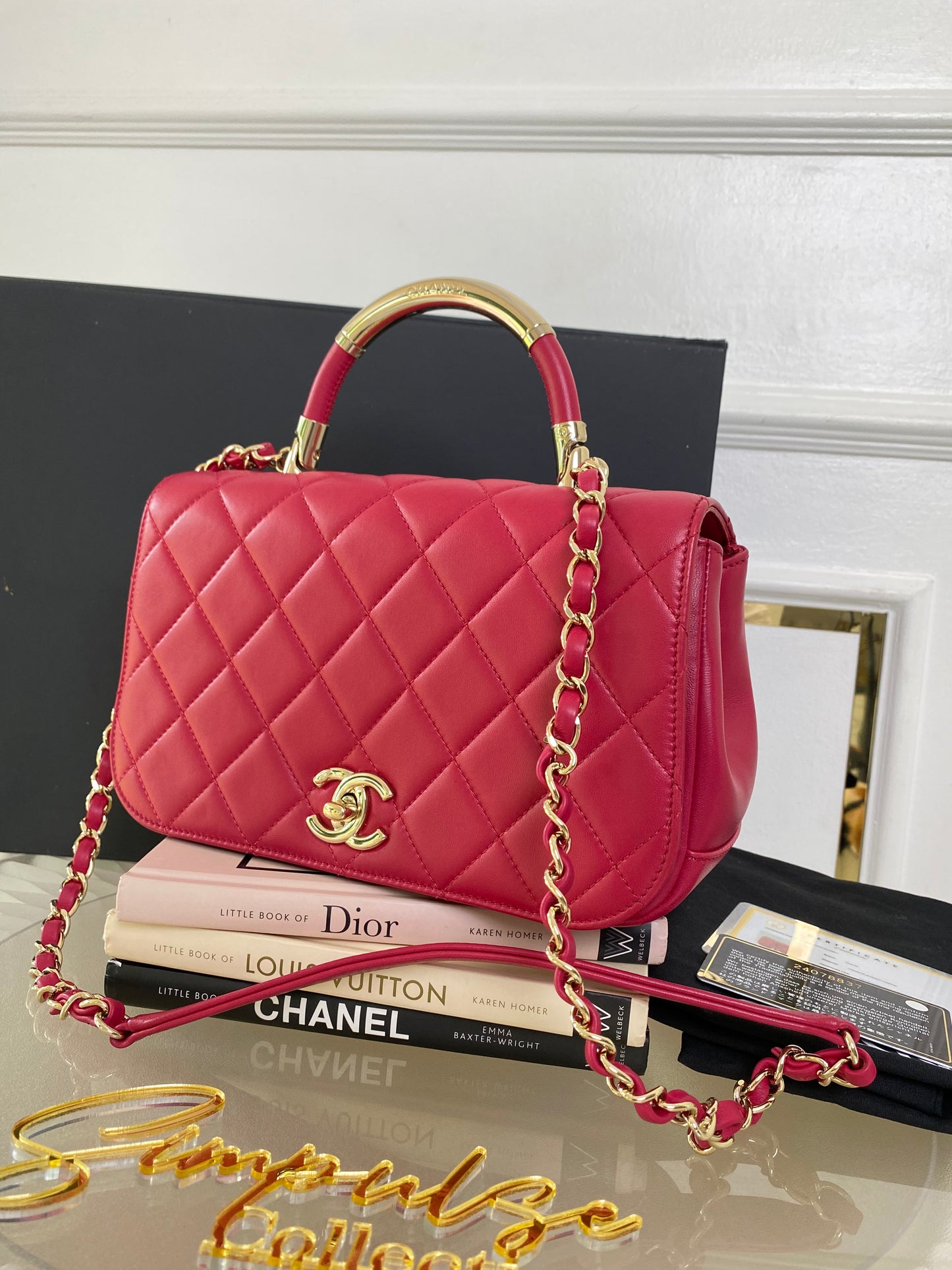Chanel Small Lambskin Carry Chic Flap