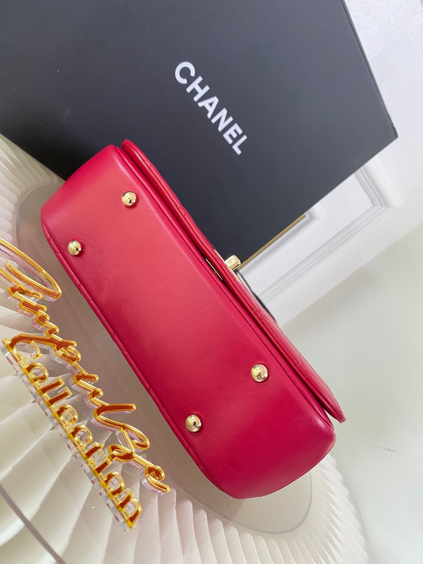 Chanel Small Lambskin Carry Chic Flap