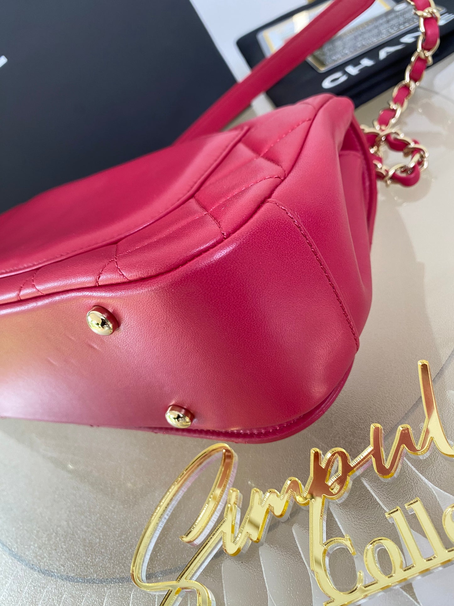 Chanel Small Lambskin Carry Chic Flap